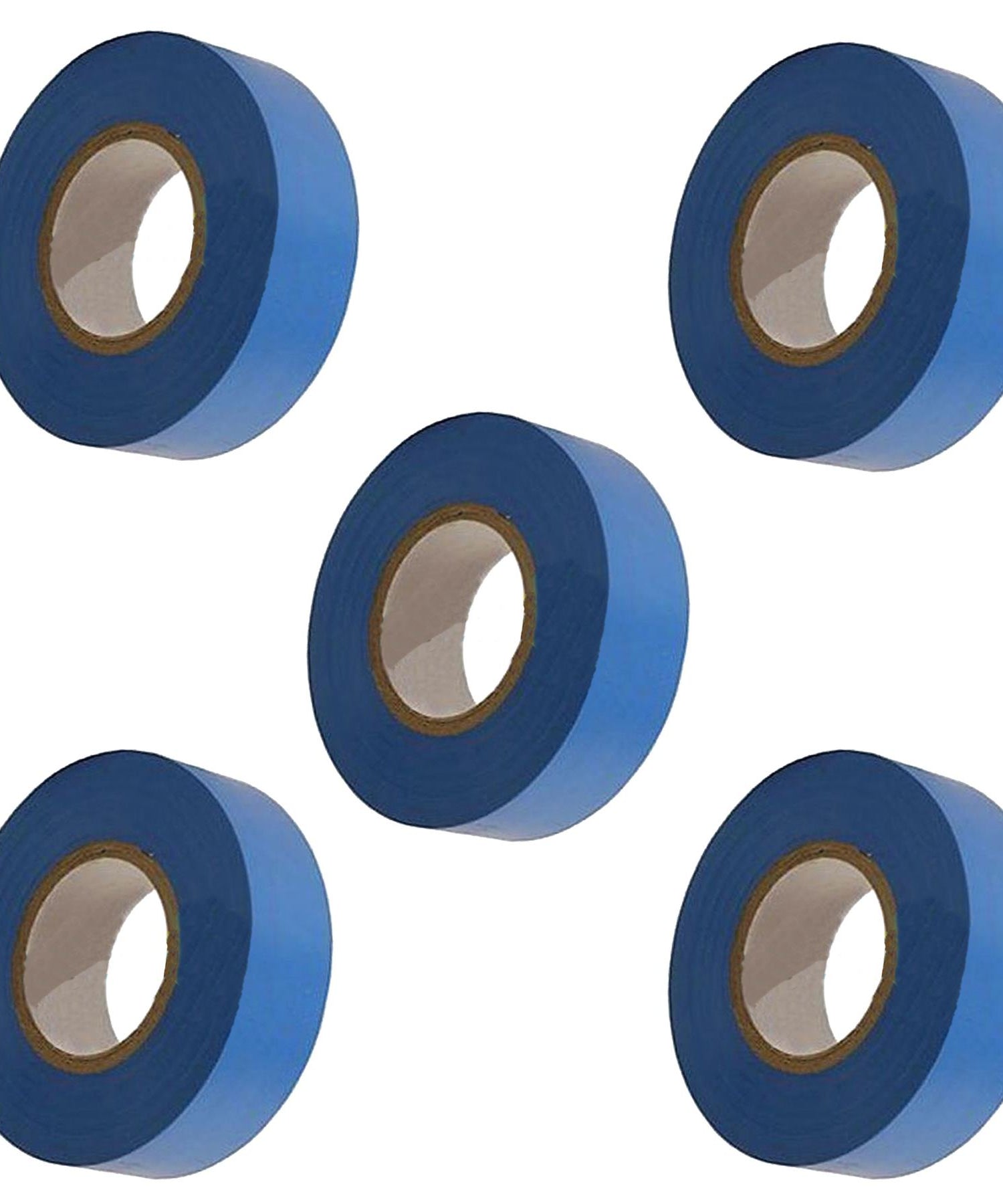 Electrical PVC Insulation Insulating Tape 22m Flame Retardant Blue 5 Rolls by Dapetz