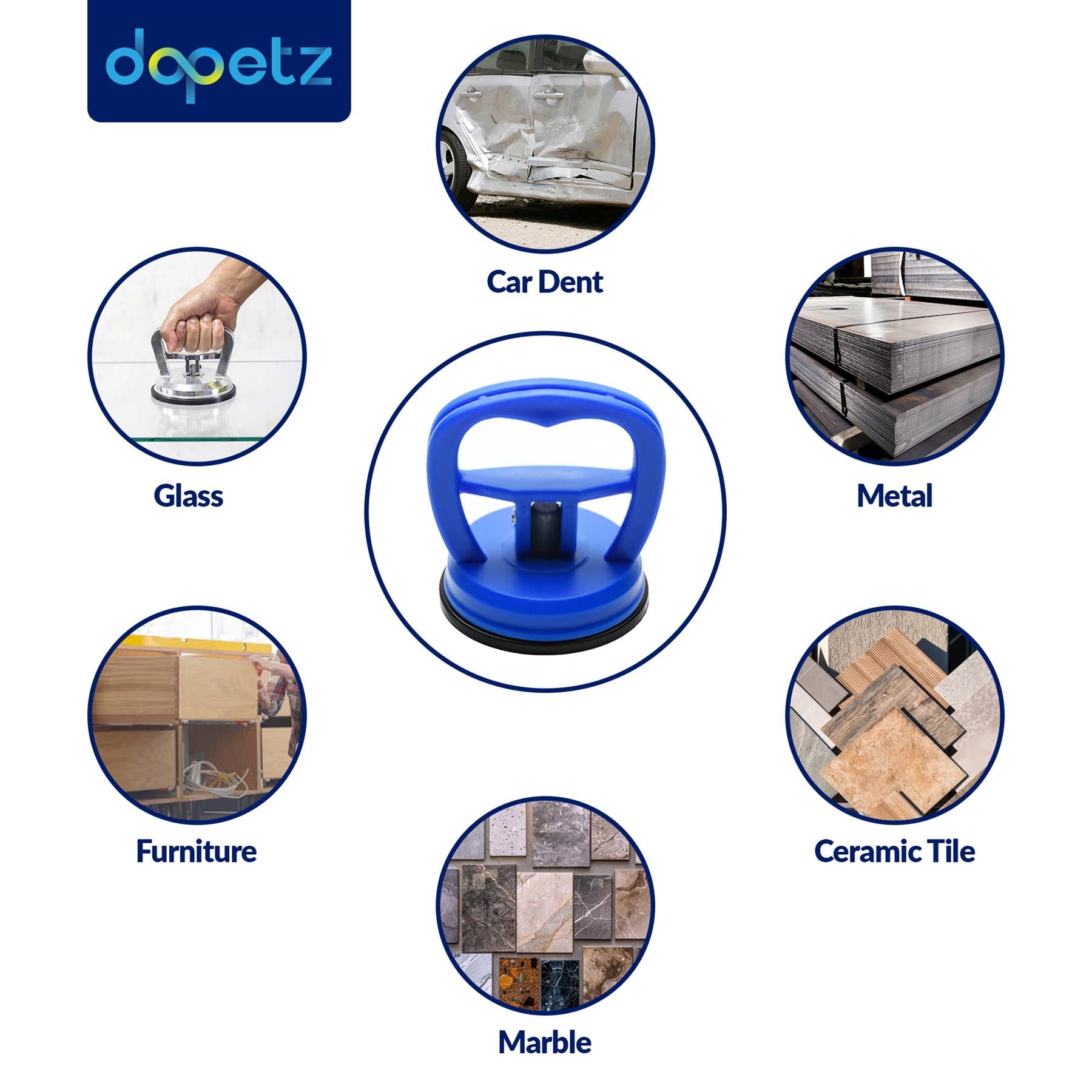 10PCS Suction Cup Car Body Ding Remover Repair Sucker Dent Puller Bodywork 35KG By Dapetz