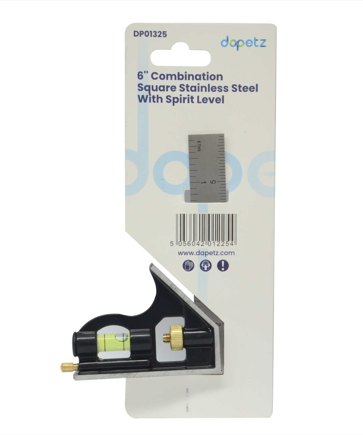 Combination Square Stainless Steel Spirit 6" Level Measuring Tool Tempered By Dapetz
