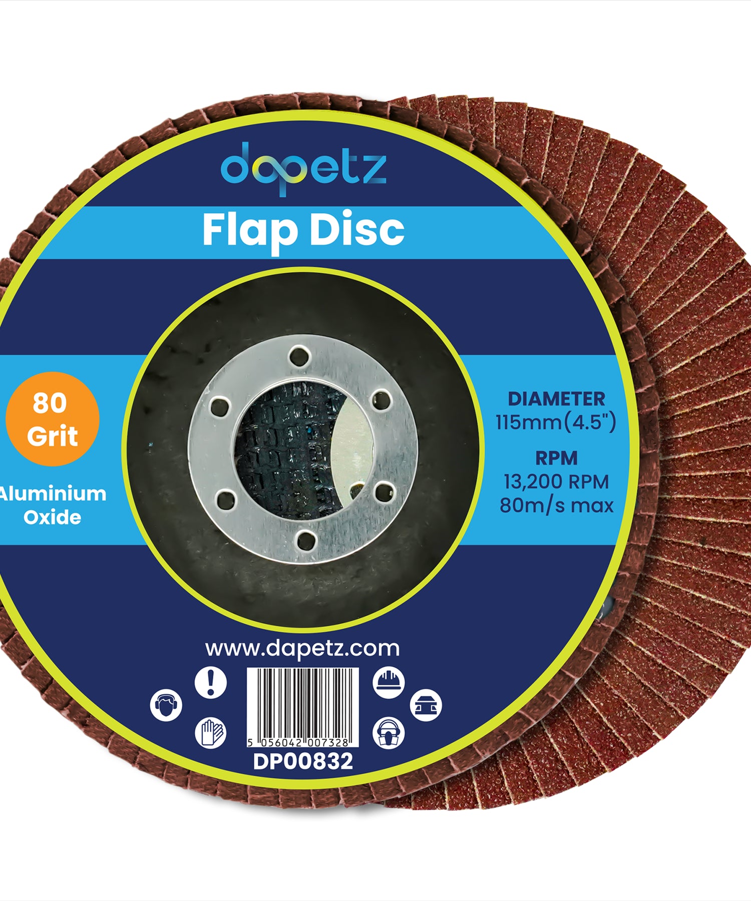 Flap Discs 115mm 40 60 80 120 Grit Grinding Sanding Angle Wheel 4.5" 20x By Dapetz