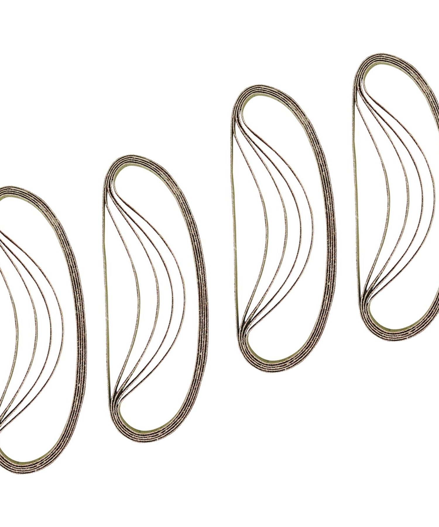 Mixed Grit Sanding Belt Set 20PCS 10mm x 330mm Belts, 5 Each of Grit 40, 60, 80, 120 By Dapetz