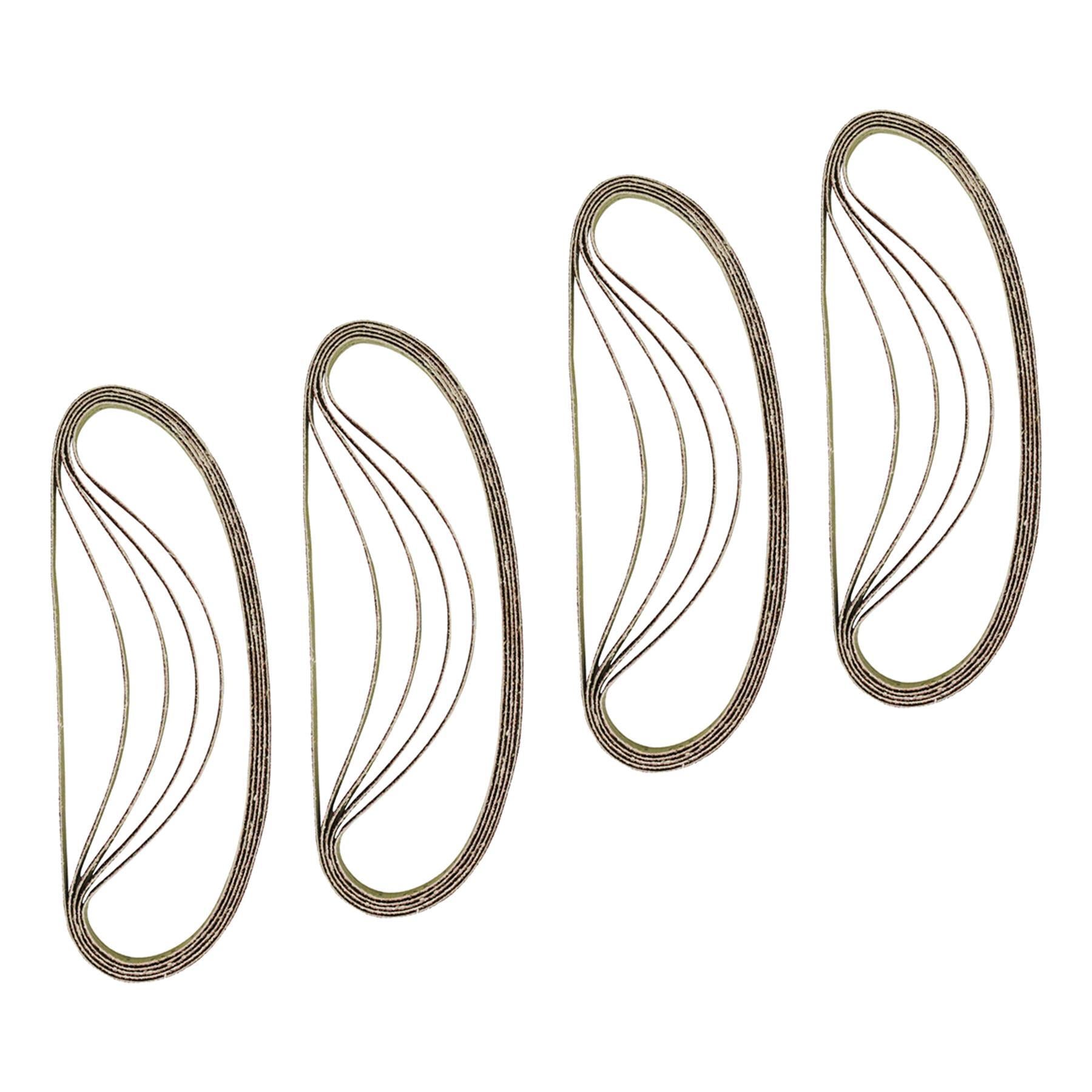 Mixed Grit Sanding Belt Set 20PCS 10mm x 330mm Belts, 5 Each of Grit 40, 60, 80, 120 By Dapetz