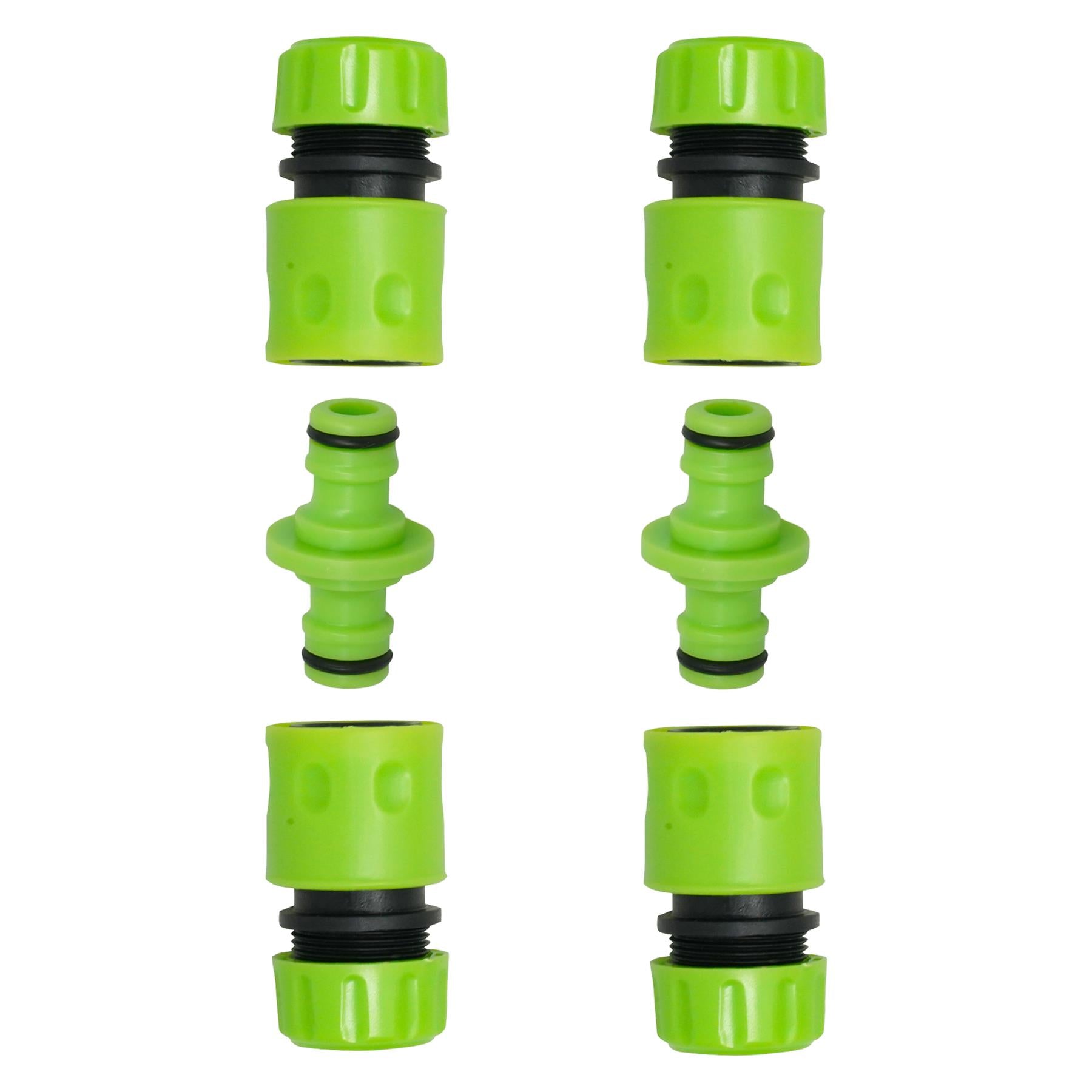 Garden Hose Fitting Set 1/2" – 2X 2-Way Male Connector + 4X Female Hose Connector By Dapetz