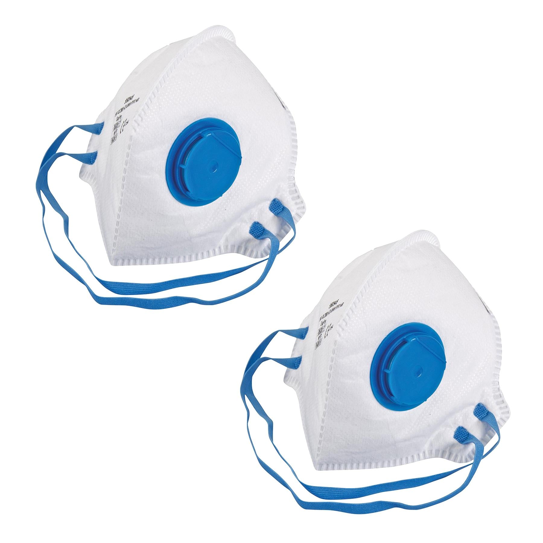 2x Face Mask Respirator FFP2 Valved Sanding Paint Aerosol Dust Safety