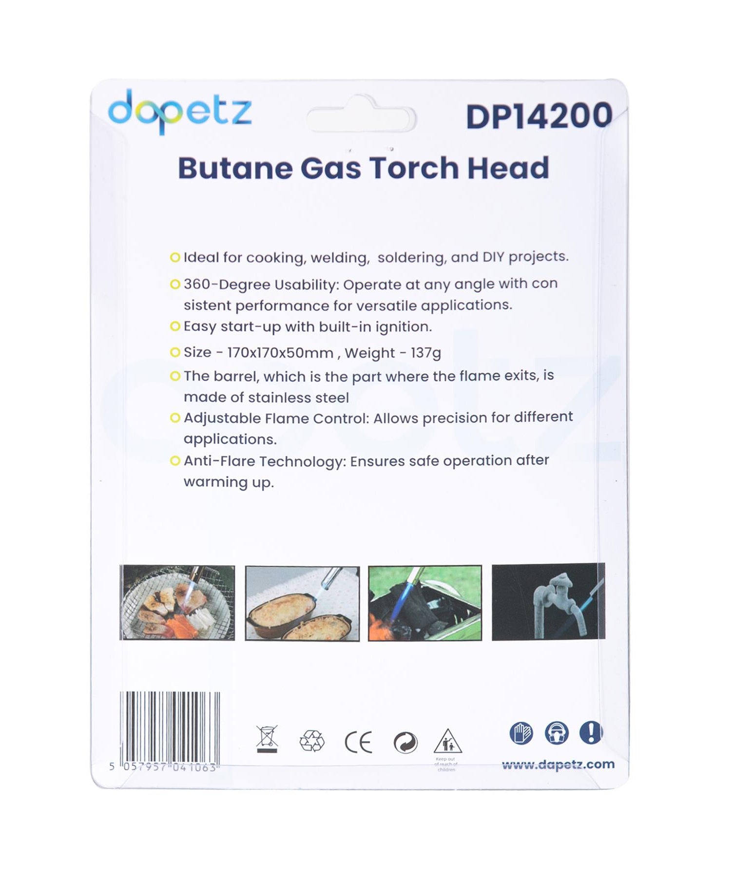 Blow Torch Burner Welding Auto Ignition Soldering BBQ Flame Thrower MultiPurpose