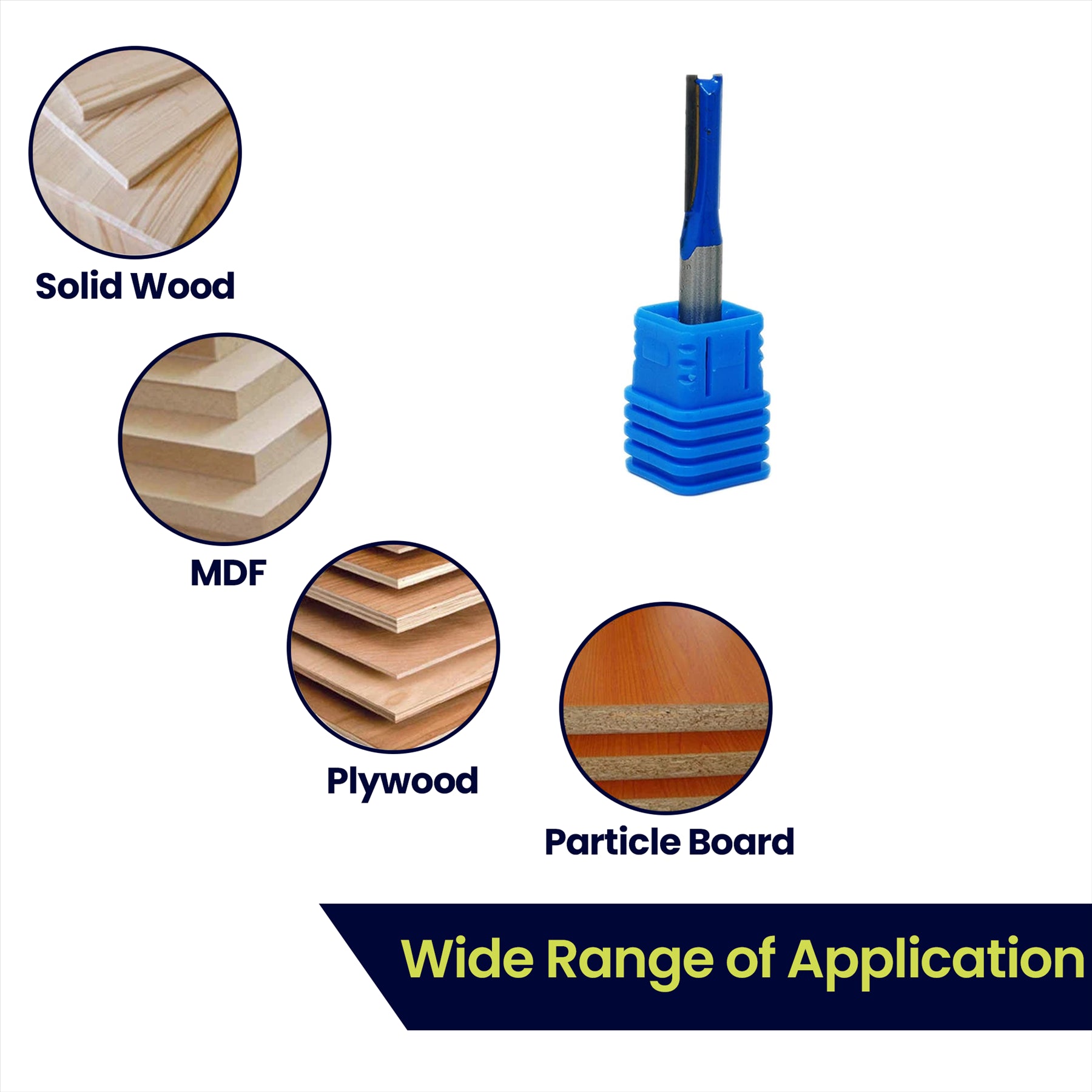 Straight 2 Flute Router Bit Cutter 1/4" Shank Carbide TCT Groove Metric 6 x 20mm