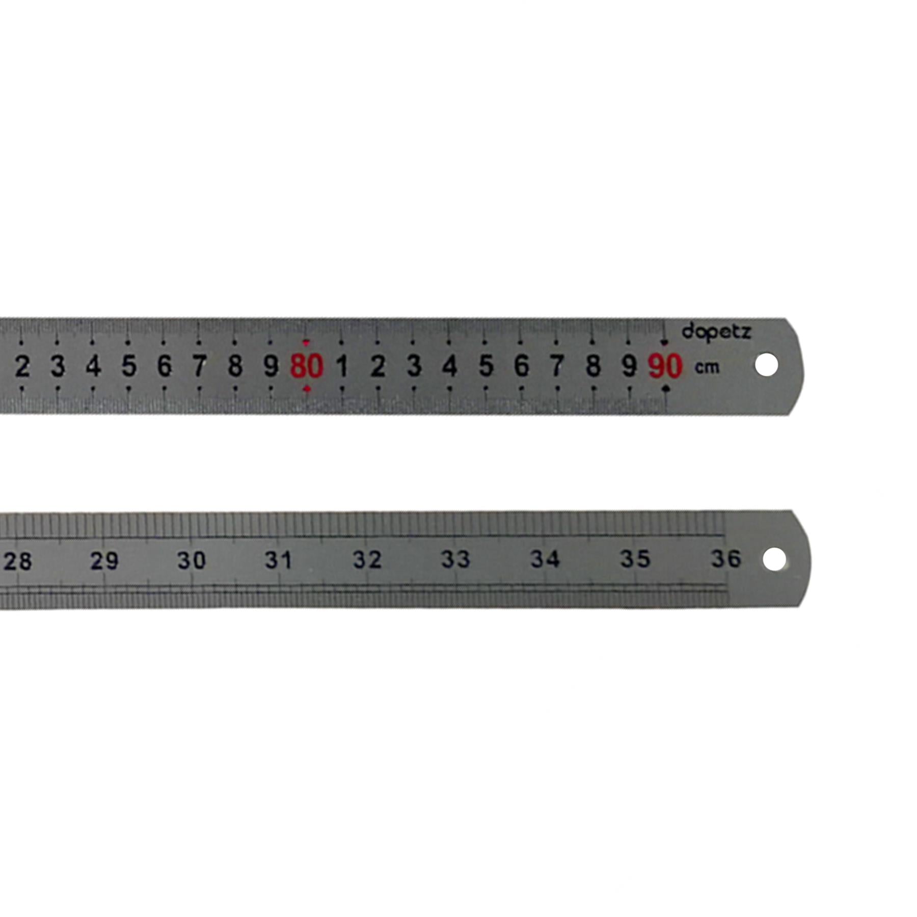 36" 90cm 900mm Stainless Steel Ruler Metal Rule Metric Imperial By Dapetz