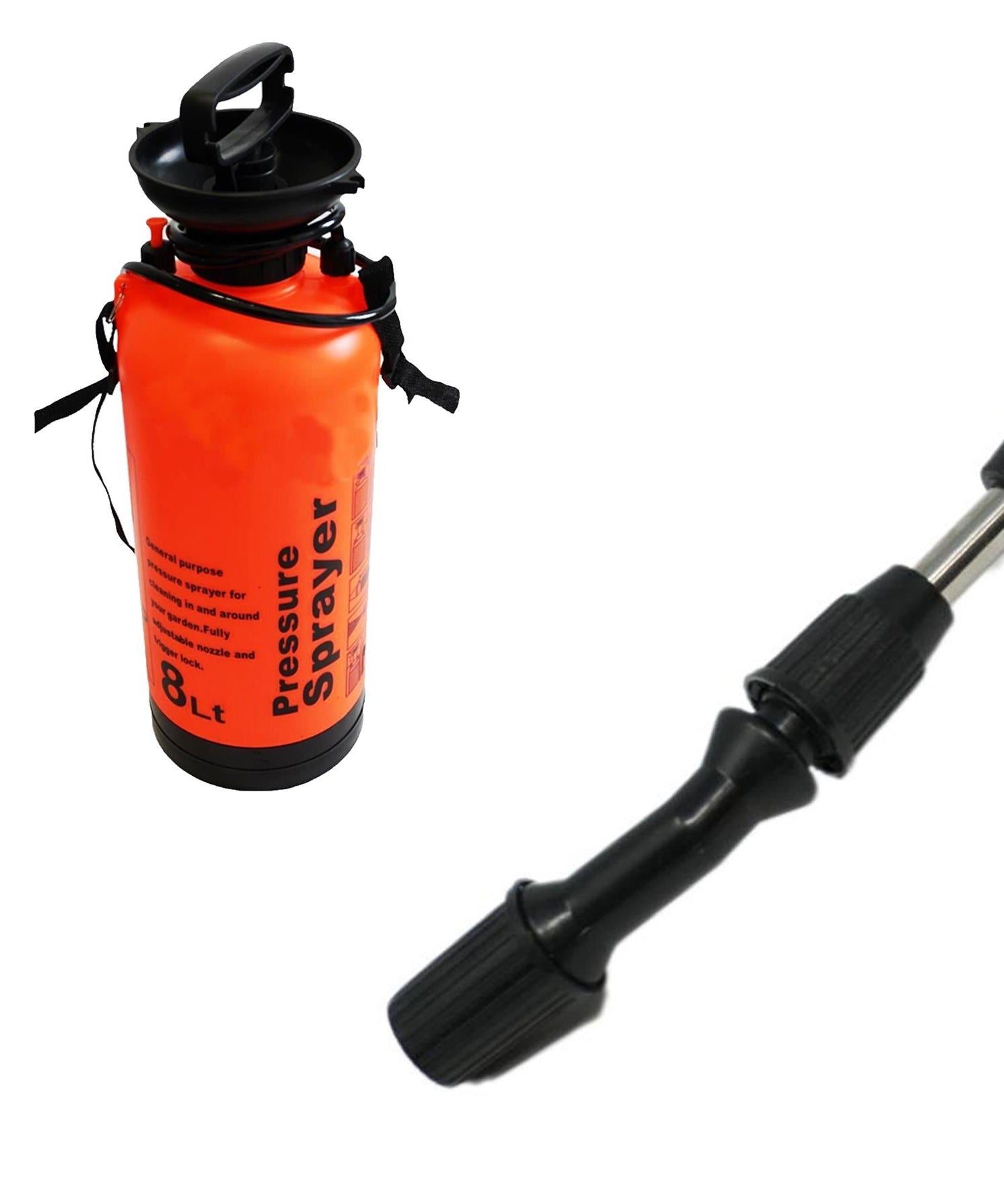 Garden High Pressure Sprayer 8L Knapsack Chemical Weed Killer Fence Water Pump by Daptez