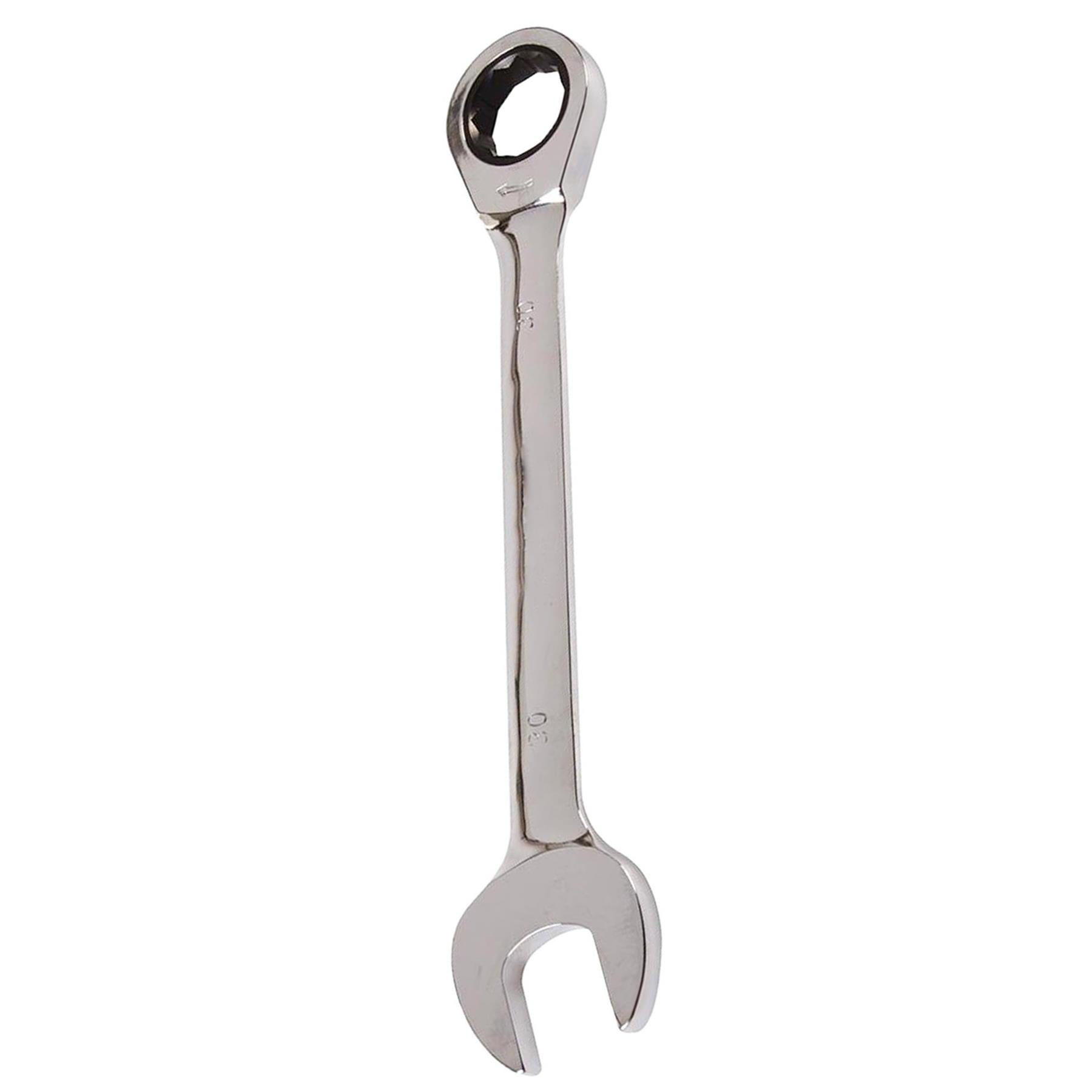 Fixed Head Ratchet Metric Spanner Open End Ring Combination - 30mm - Dapetz