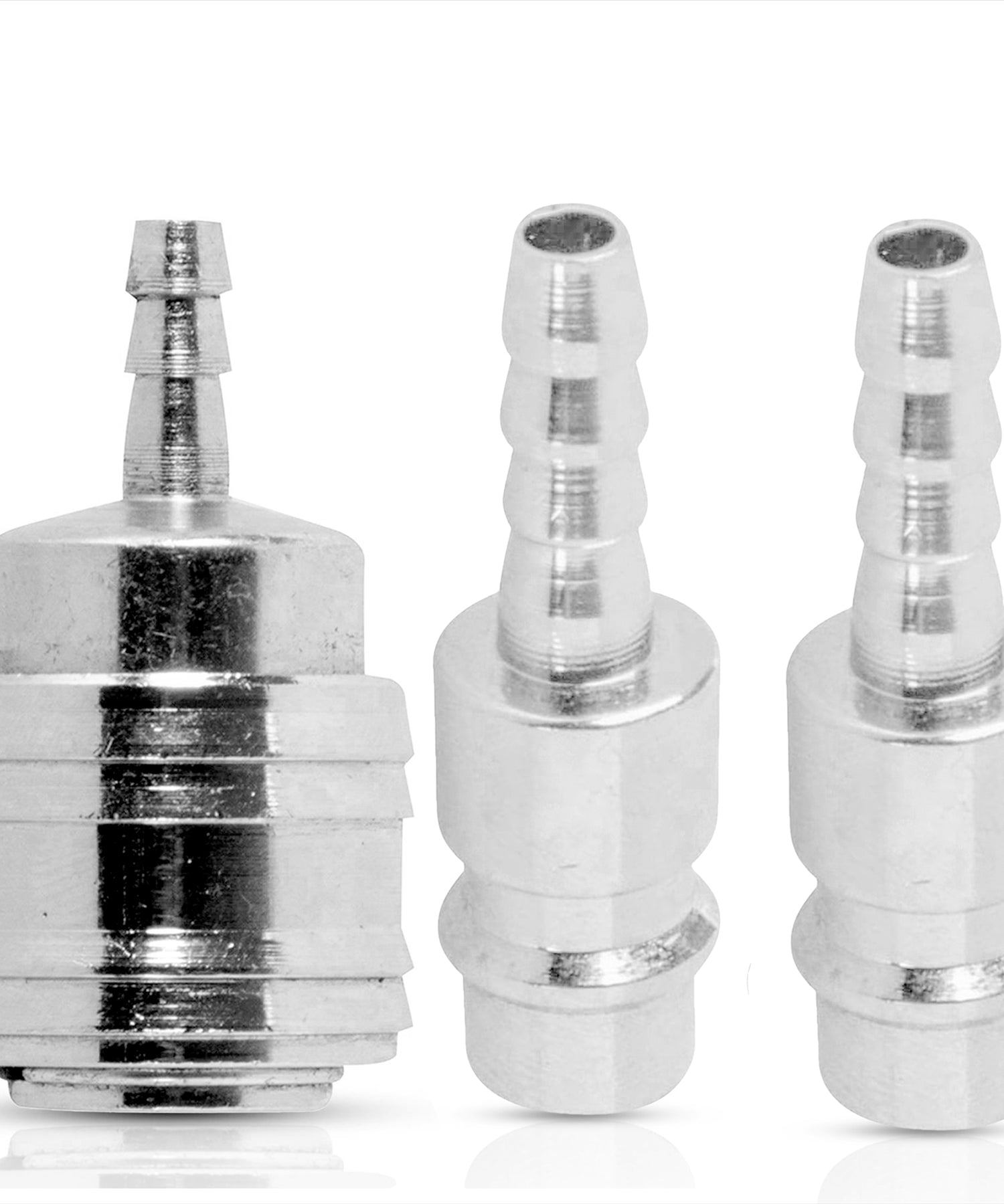 3Pc Euro Air Line Hose Fitting Connector Quick Release Coupler Barb Bayonet 6mm