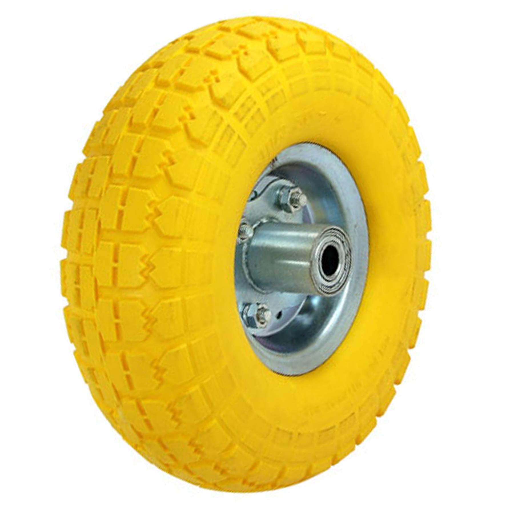 10" Yellow Puncture Burst Proof Sack Truck Trolley Wheel & Axle by Dapetz