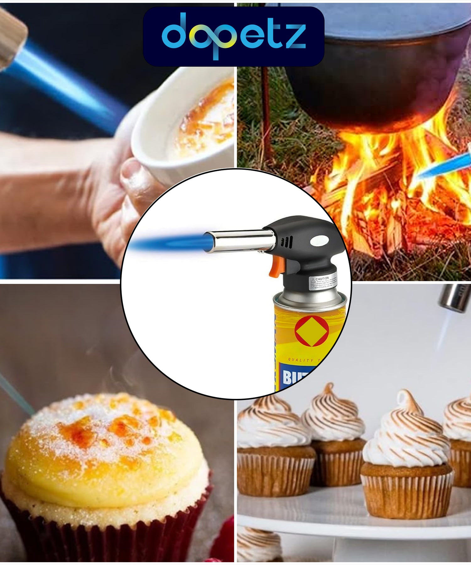 Blow Torch Burner Welding Auto Ignition Soldering BBQ Flame Thrower MultiPurpose