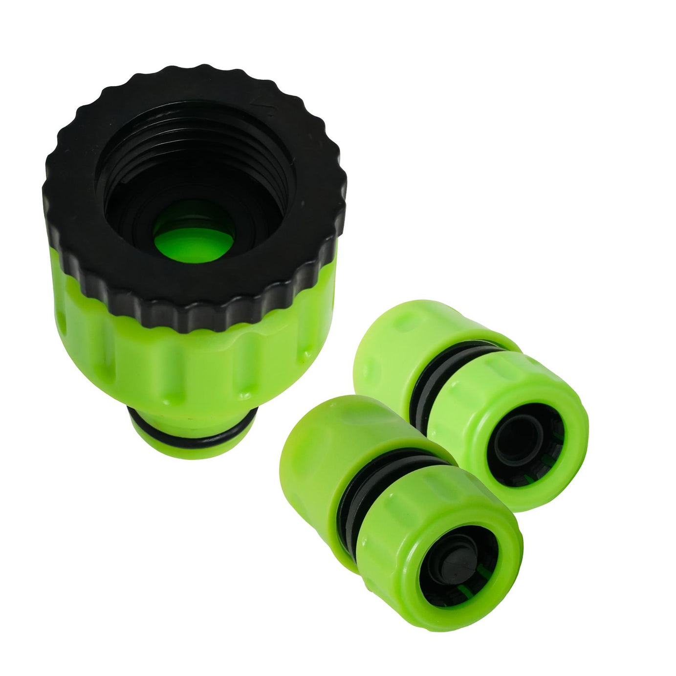 3X Garden Hose Pipe Fitting Set Tap Adaptor Waterstop Connector 1/2" 3/4" Female By Dapetz