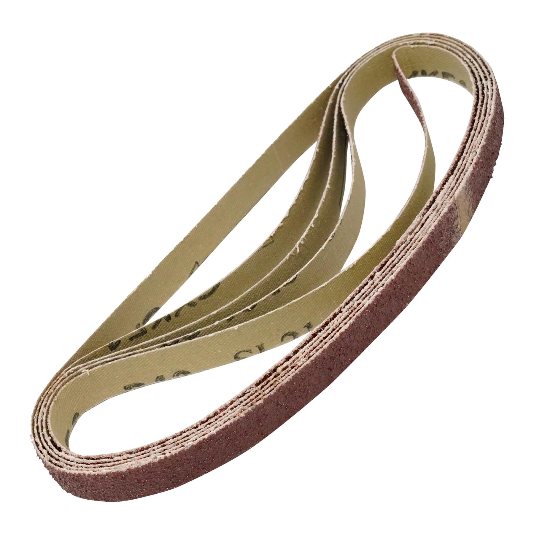 330mm x 10mm 60G Belt Power Finger File Sander Abrasive Sanding Belts 10pk