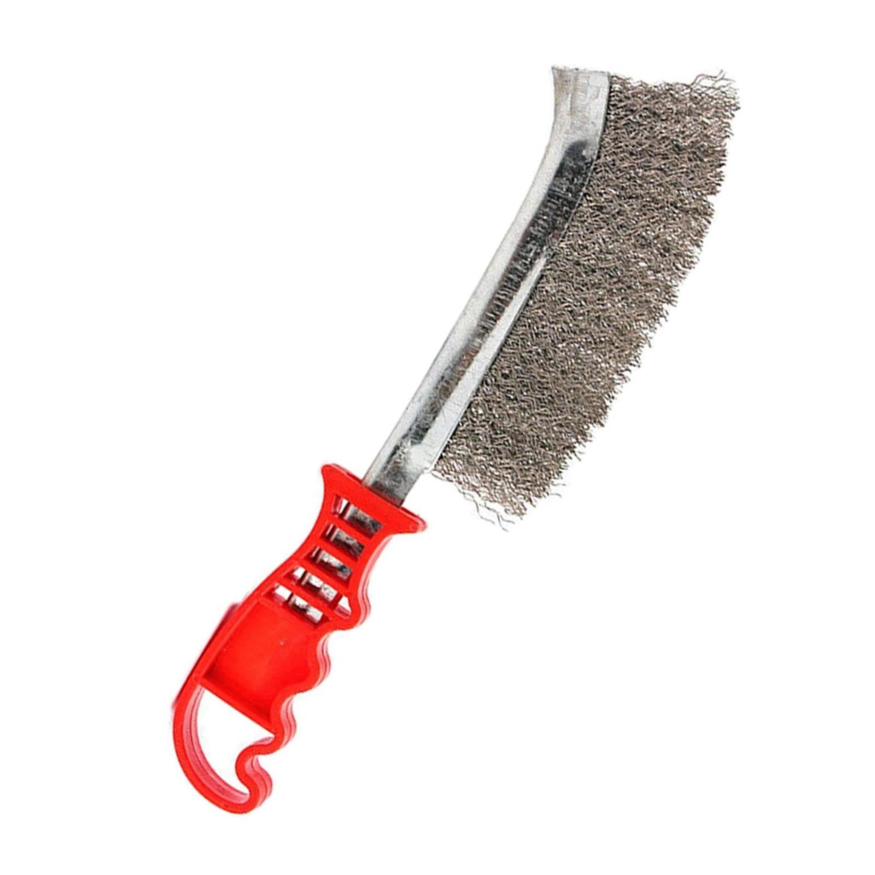 (Pack of 3) Heavy Duty Spid Wire Hand Brush | Stainless Steel Bristles for Rust Removal by Dapetz