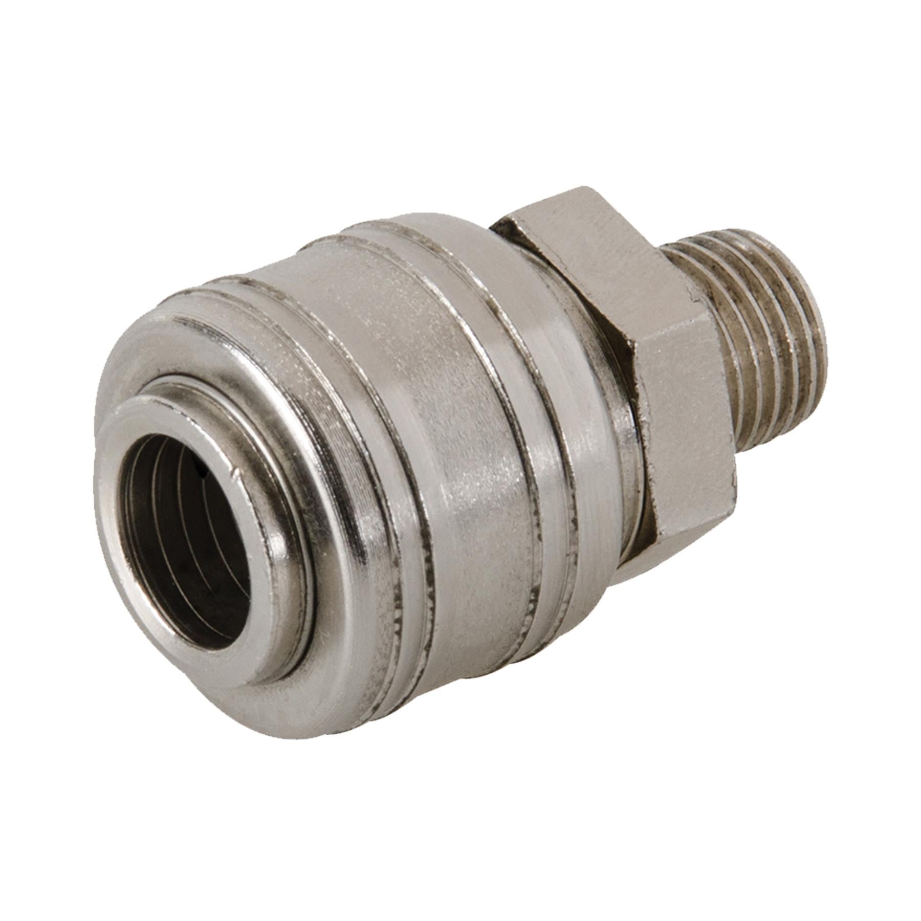 Male Euro Air Line Hose Fitting Connector Quick Release Coupler 1/4" BSP 3Pcs