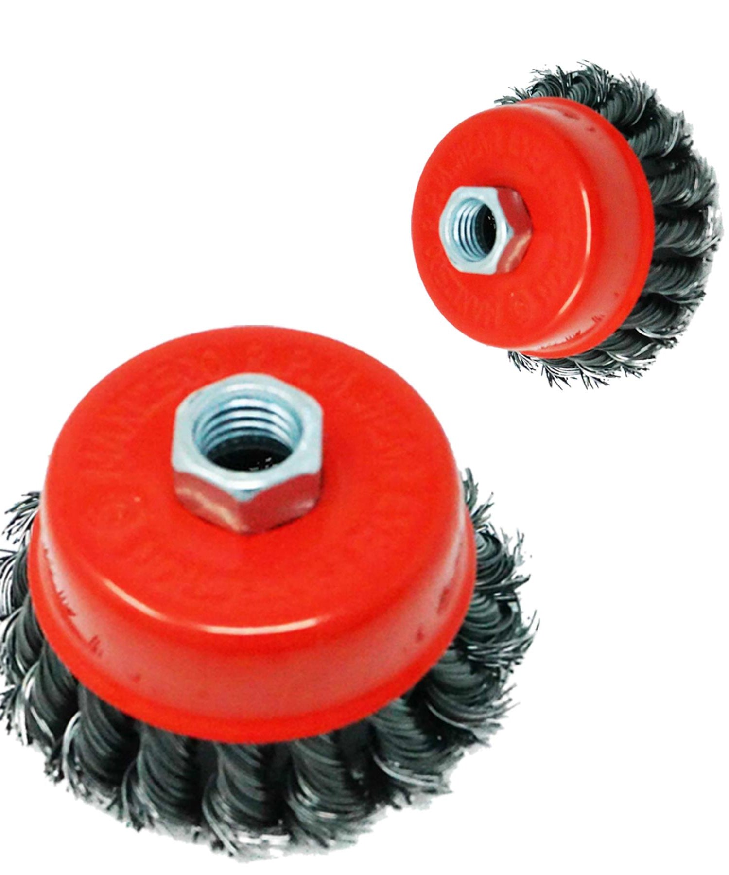 10x Twist Knot Wire Wheel Cup Brush Set For Angle Grinder 3" M14 Crew By Dapetz