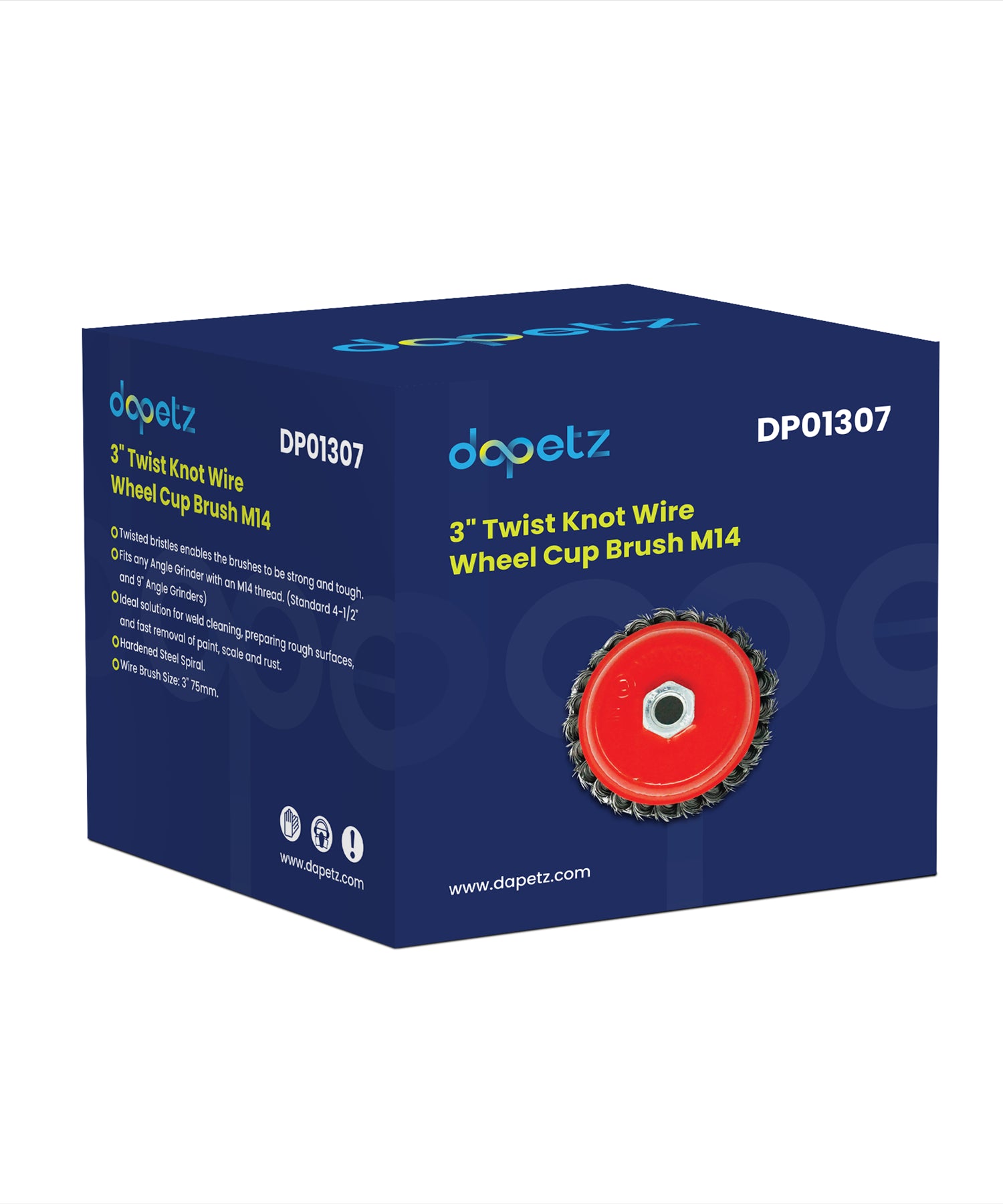 Twist Knot Wire Wheel Cup Brush 3" M14 for 4.5" 115mm 9" Angle Grinder