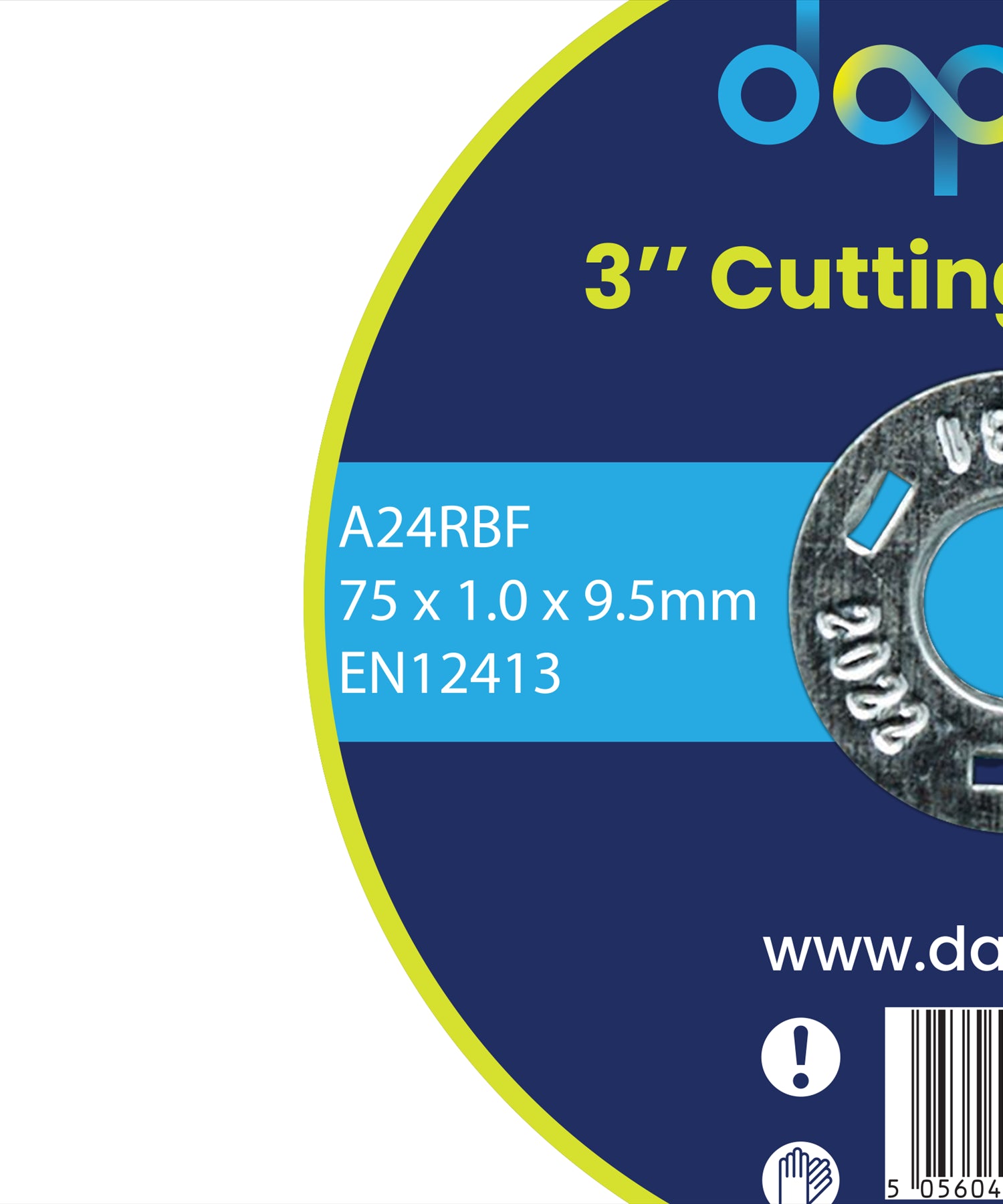 Dapetz Metal Cutting Discs 3" 75mm, Air Cut Off Thin Slitting Discs (Pack of 50)