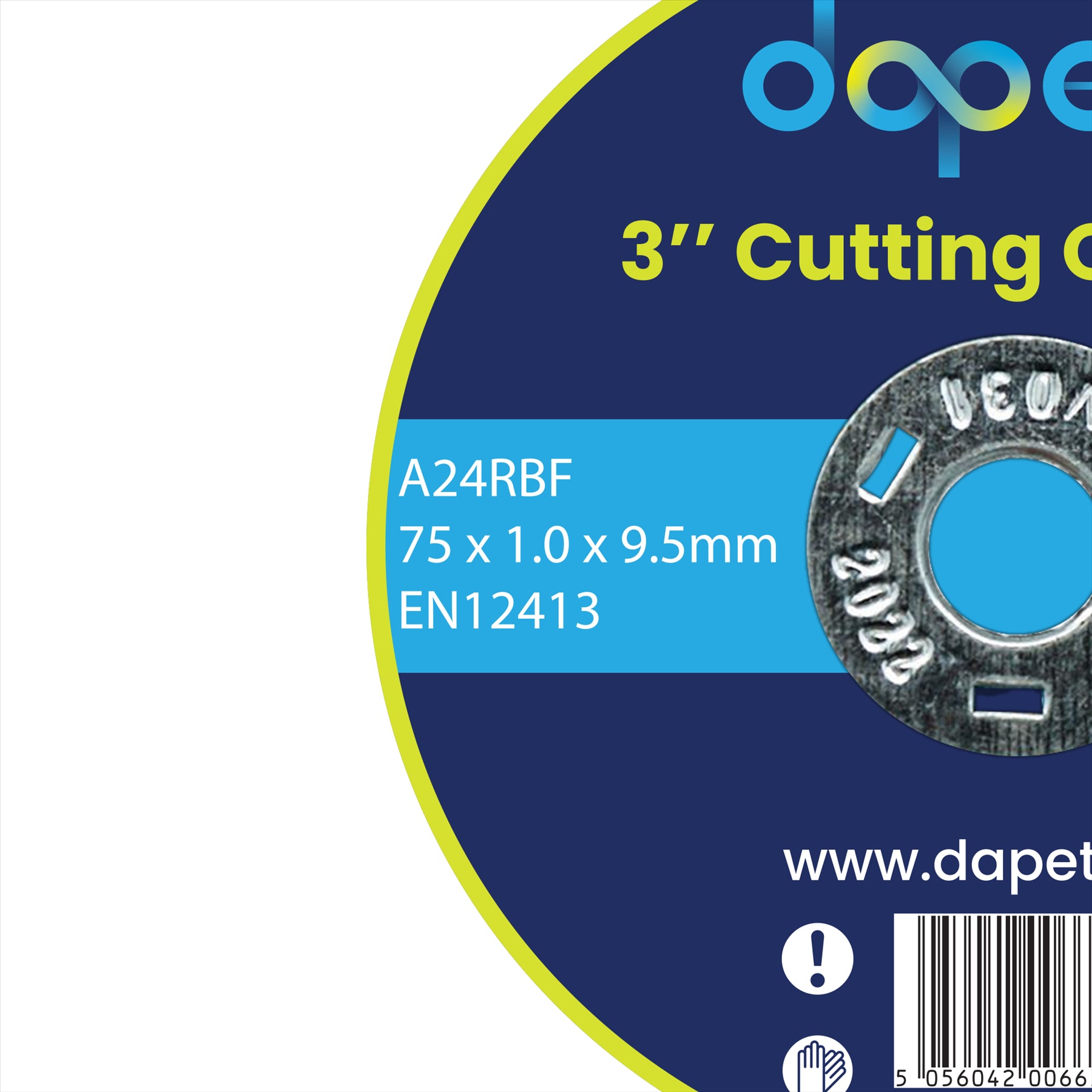 Dapetz Metal Cutting Discs 3" 75mm, Air Cut Off Thin Slitting Discs (Pack of 50)