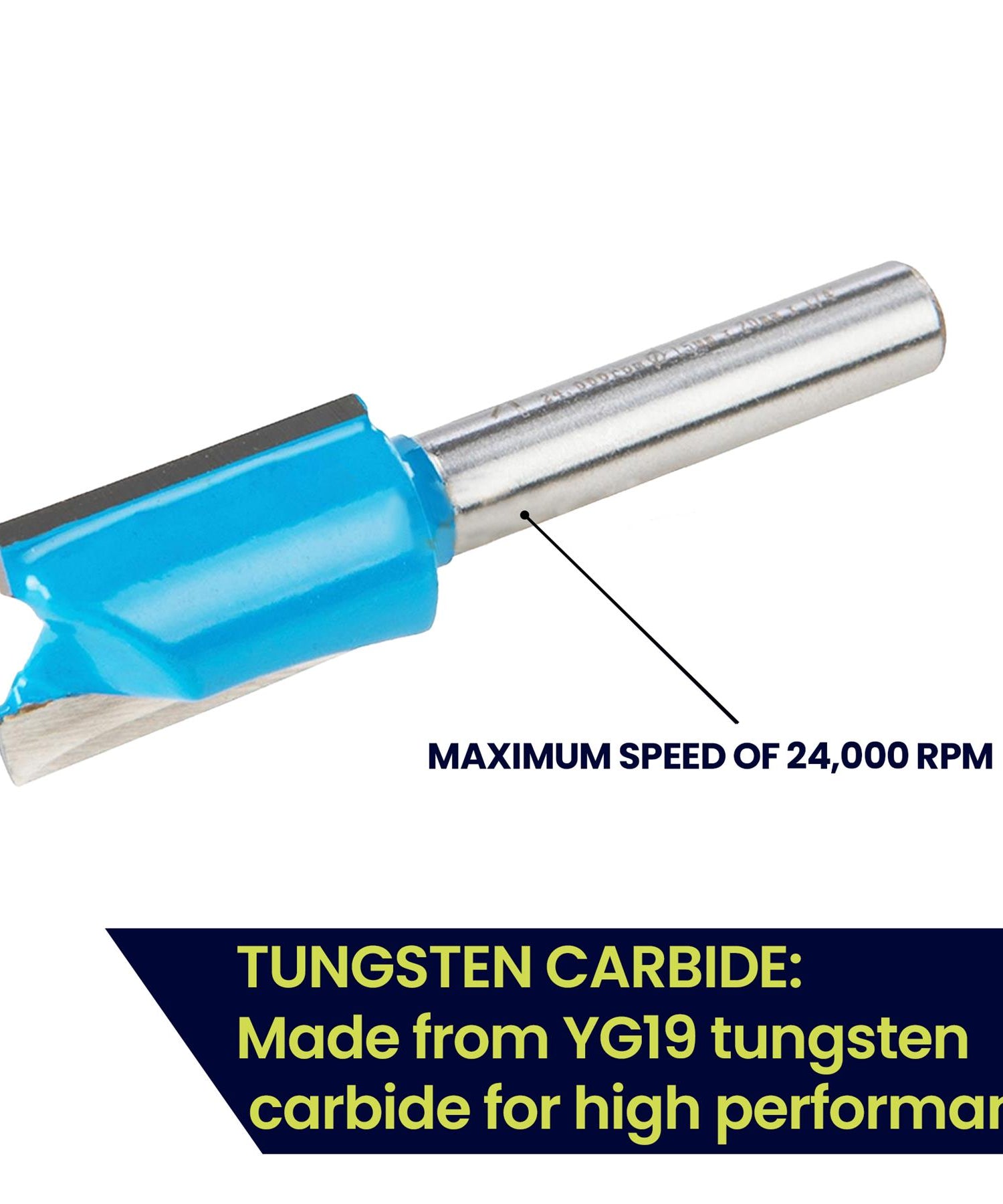 Straight 2 Flute Router Bit Cutter 1/4" Shank Carbide TCT Groove Metric 15x20mm