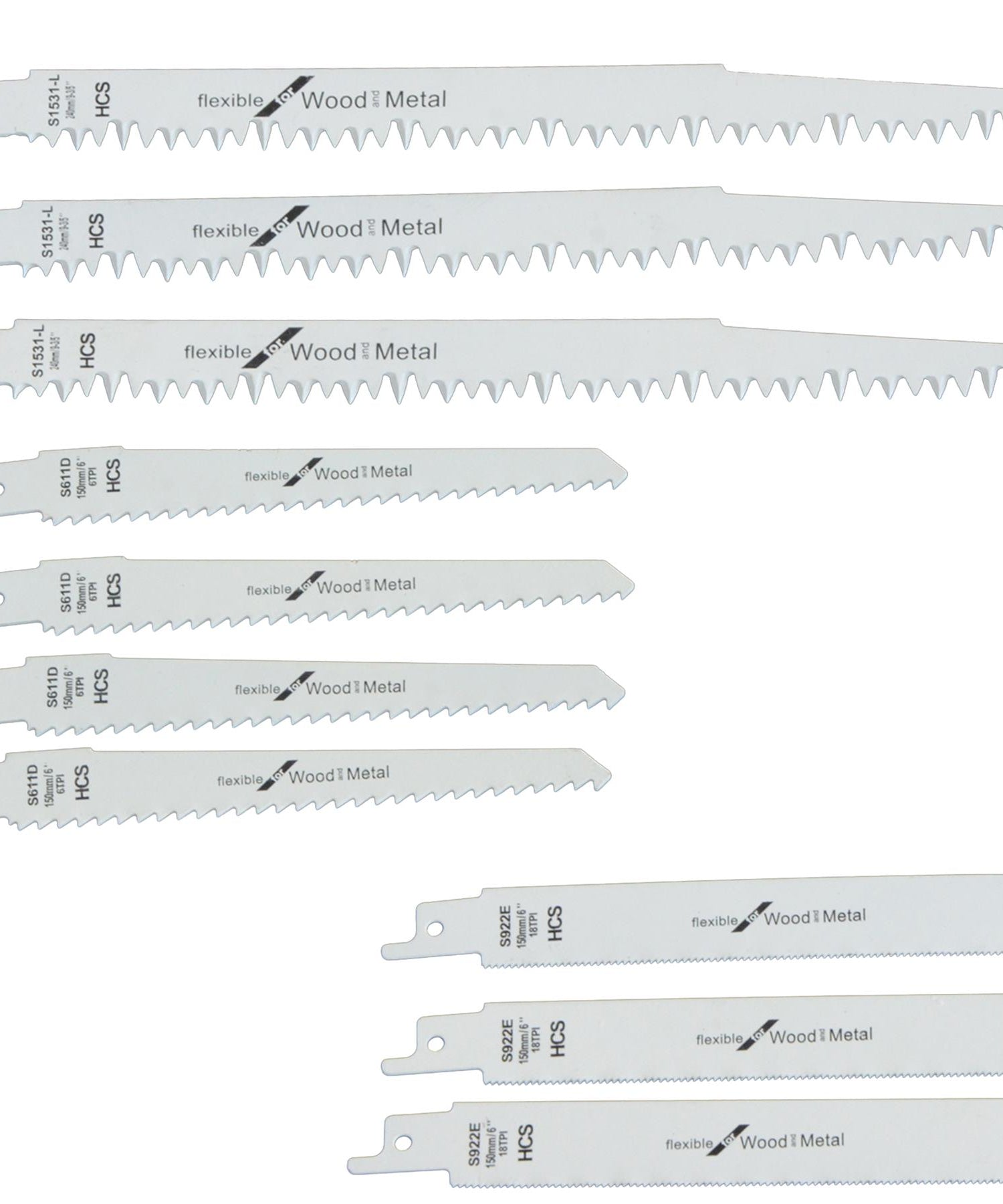 20x Reciprocating Saw Blades Wood Bi-Metal for Bosch Dewalt Makita 5,6,18 TPI  by Dapetz