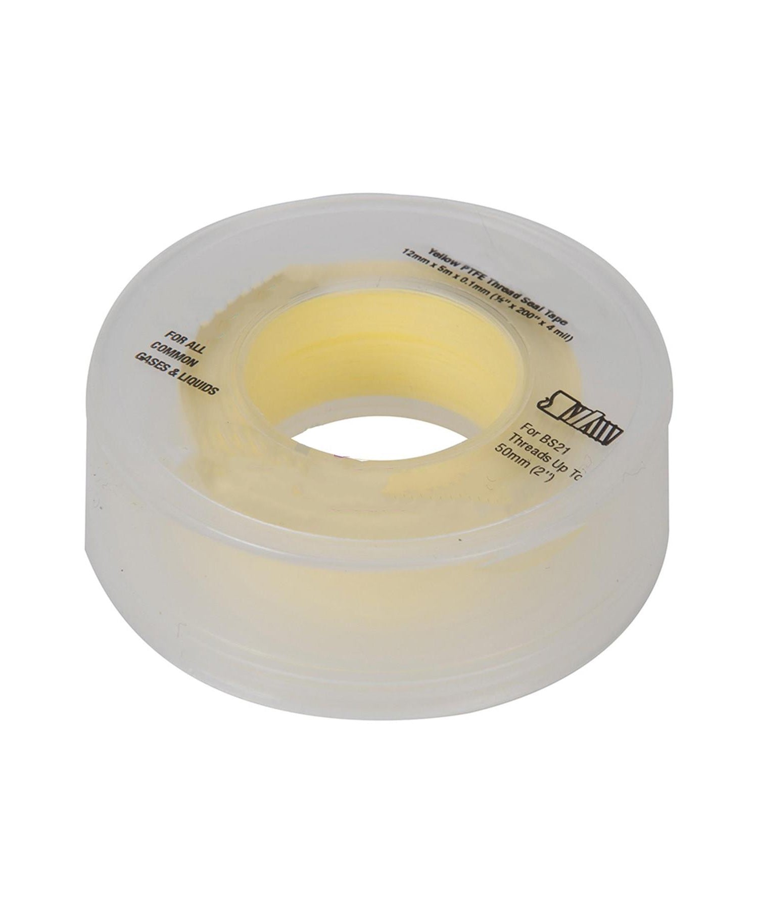 PTFE Gas Thread Seal Tape 12mm x 5m Yellow for LPG, Natural Gas Pck of 2 By Dapetz
