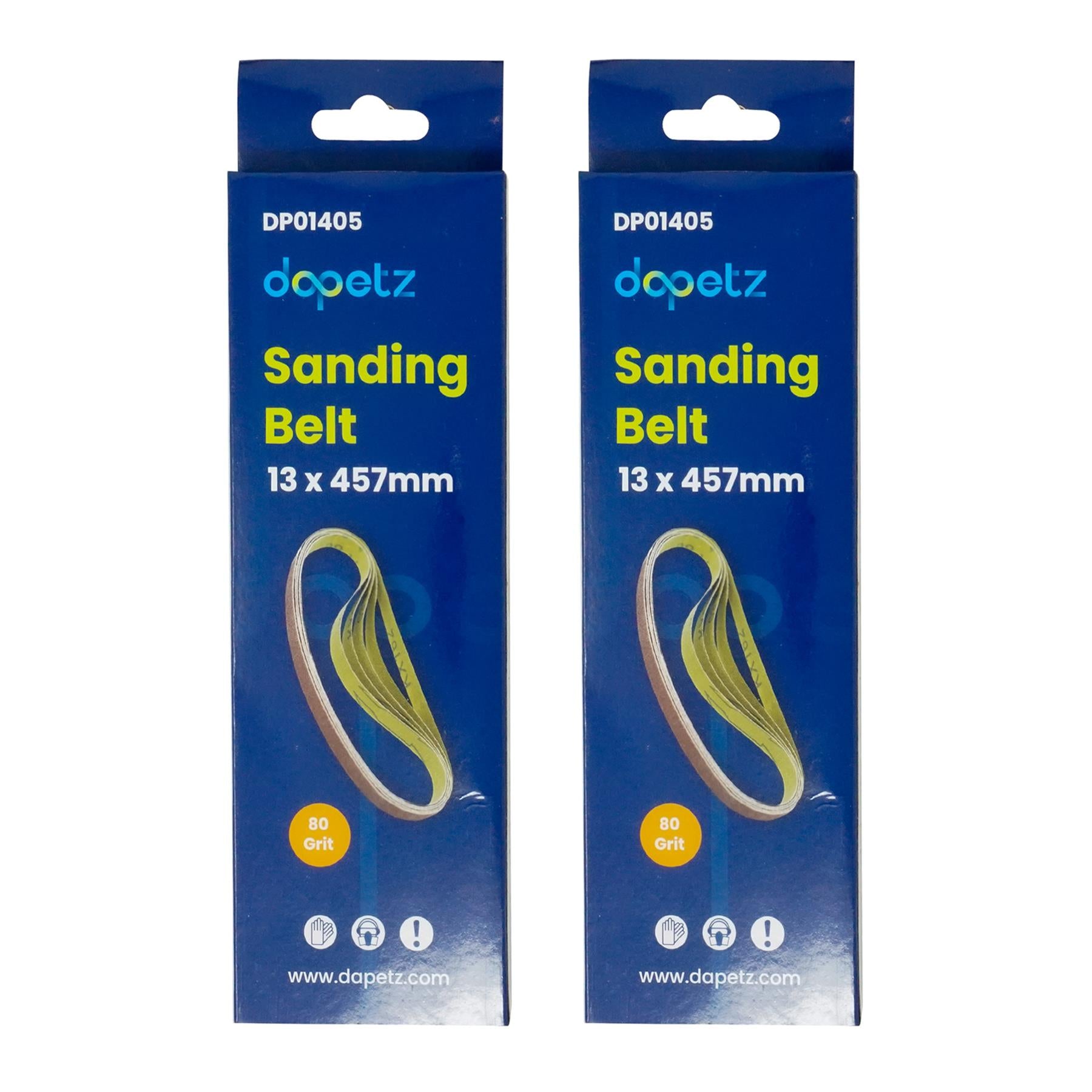 (Pack of 10) Sanding Belts Finger Sander 13 x 457mm by Dapetz