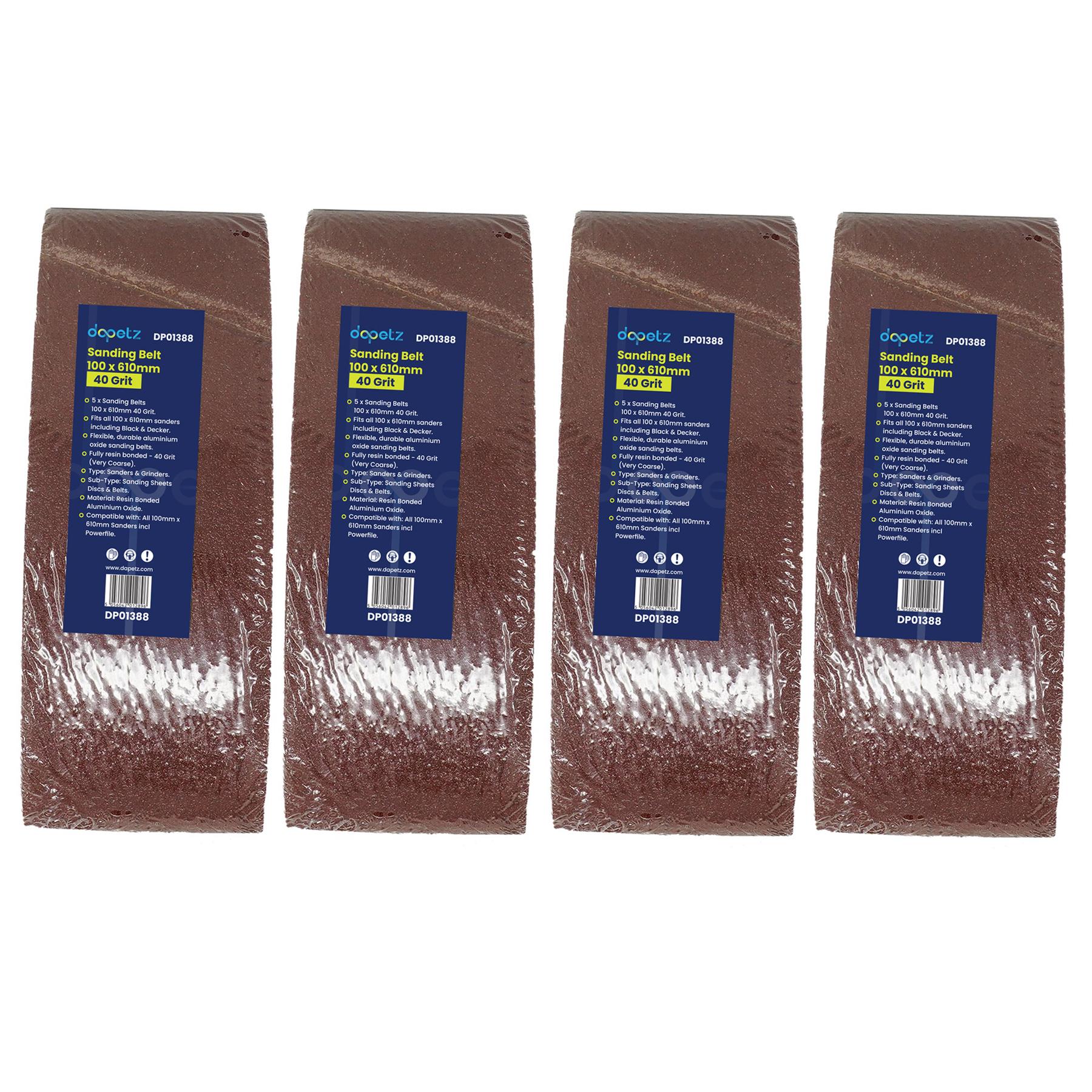 20 X New 100 X 610mm 40 Grit Sander Sanding Belts By Dapetz