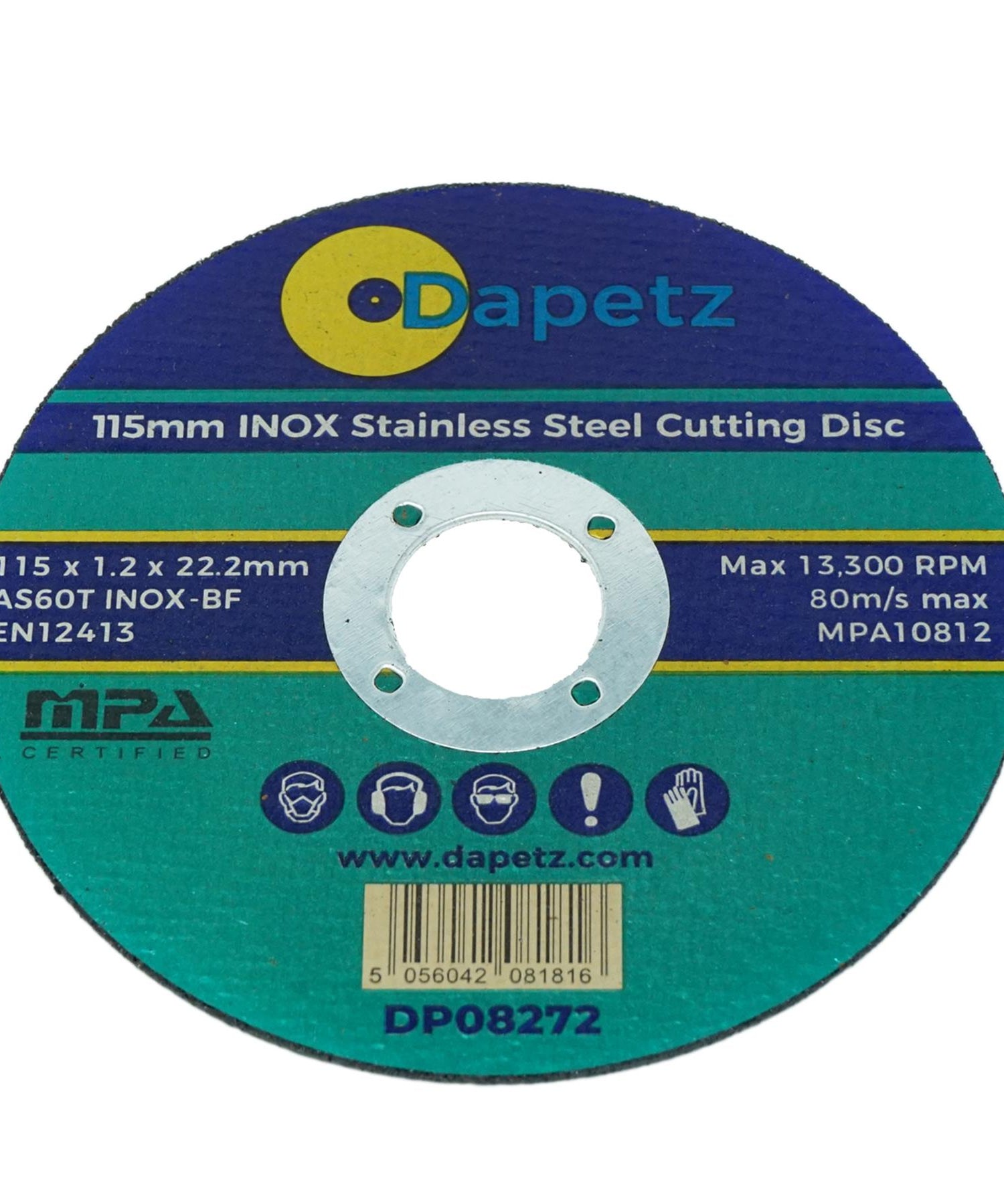 (4 Pieces) Metal Cutting Discs Steel INOX Stainless 115mm Super Thin 1.2mm Blade by Dapetz