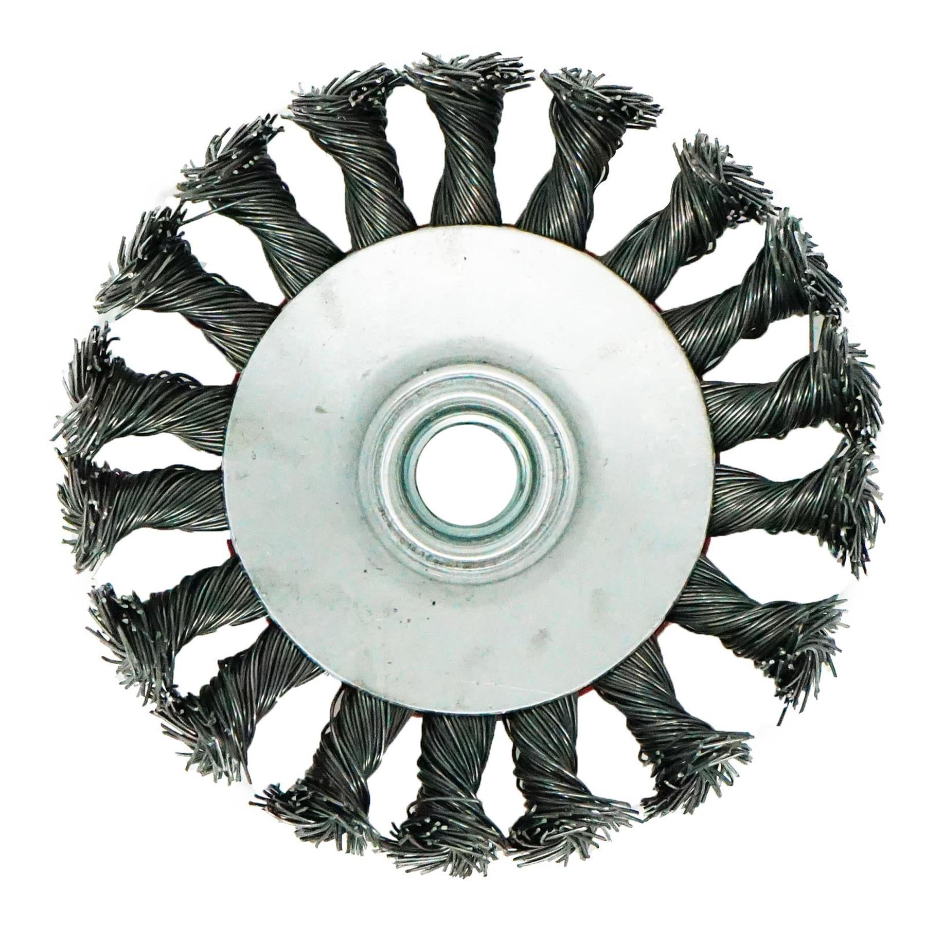 Twist Knot Wire Brush / Wheel 115mm For Angle Grinder Sanding M14 4" 100mm by Dapetz