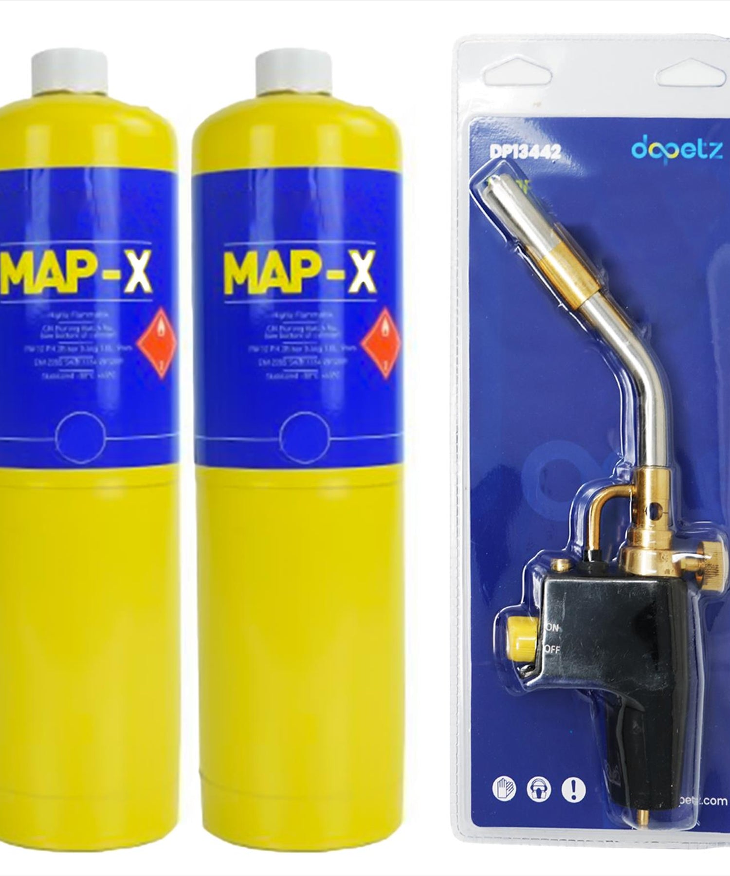 MAPP Propane Torch Multi Purpose + 2 Mapp-PRO gas cylinder