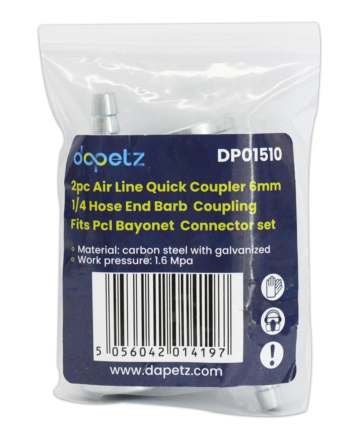 Air Line Fitting Quick Release For PCL Vertex Compressor Air Hose End  6mm 2PC