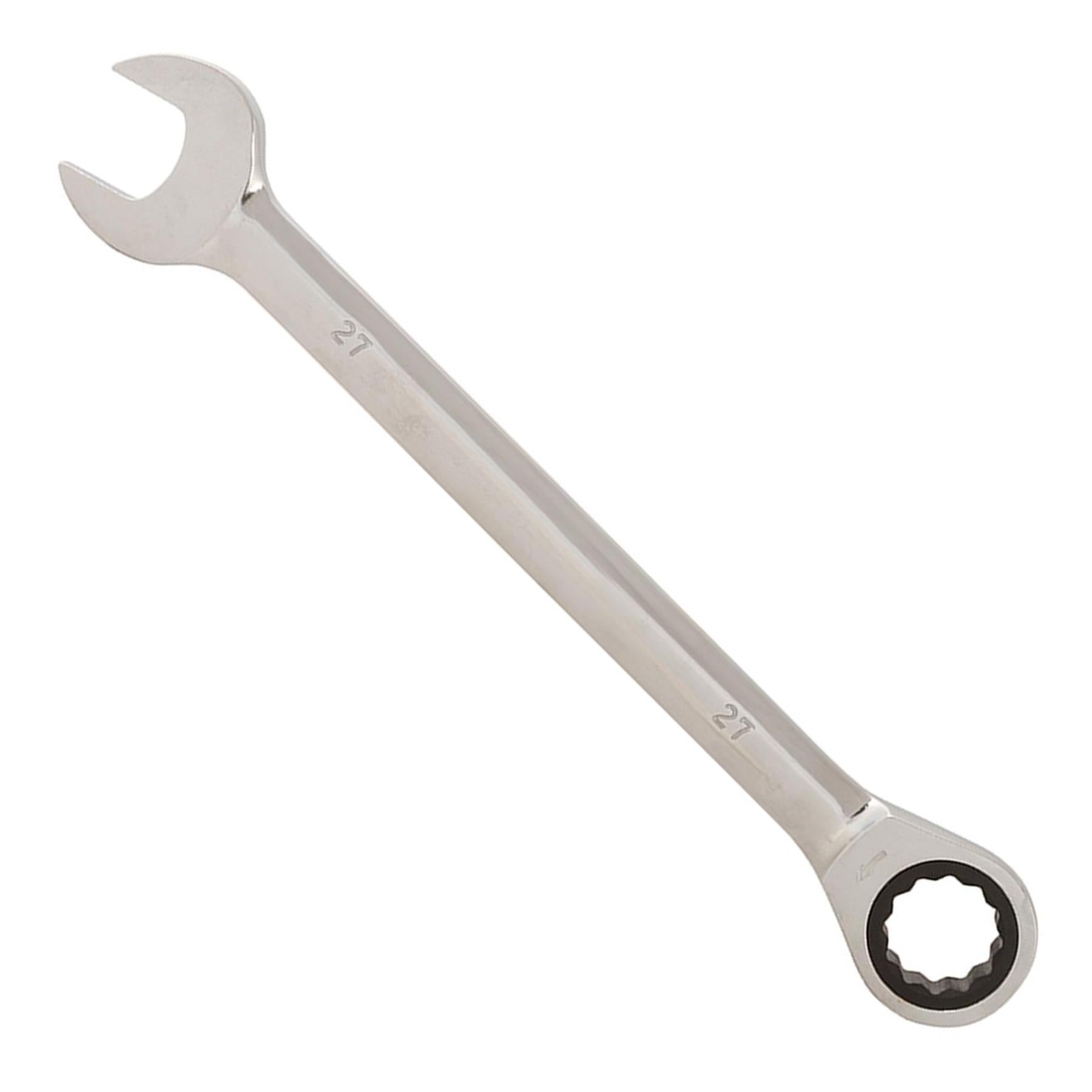Fixed Head Ratchet Metric Spanner Open End Ring Combination 27mm