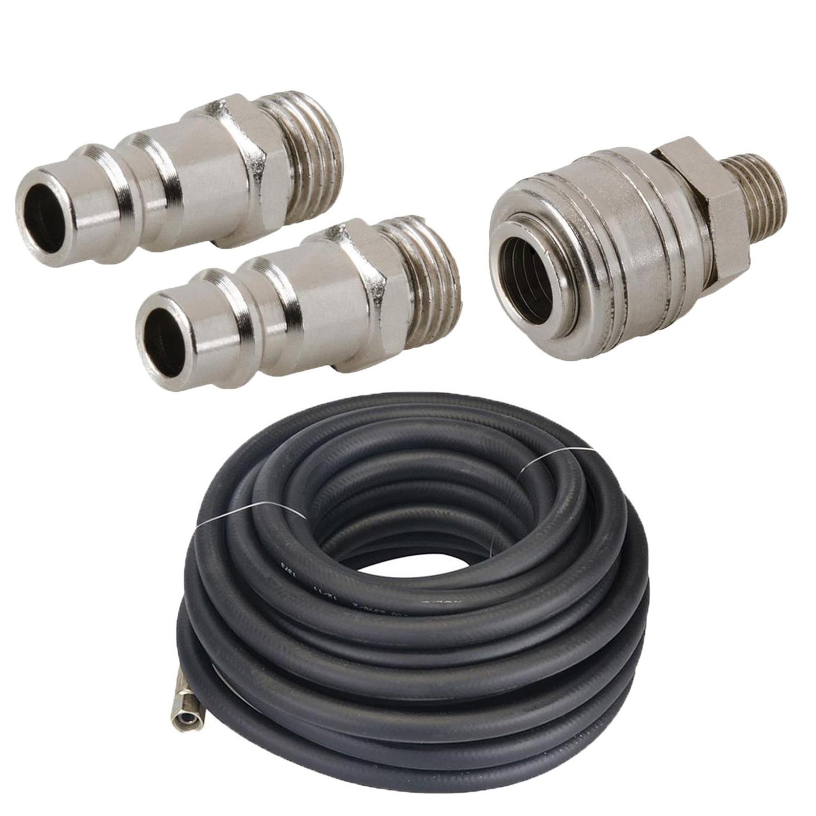 Rubber Air Compressor Hose Air Line 10m Metre 1/4" BSP Female End Bore 8mm 5/16"