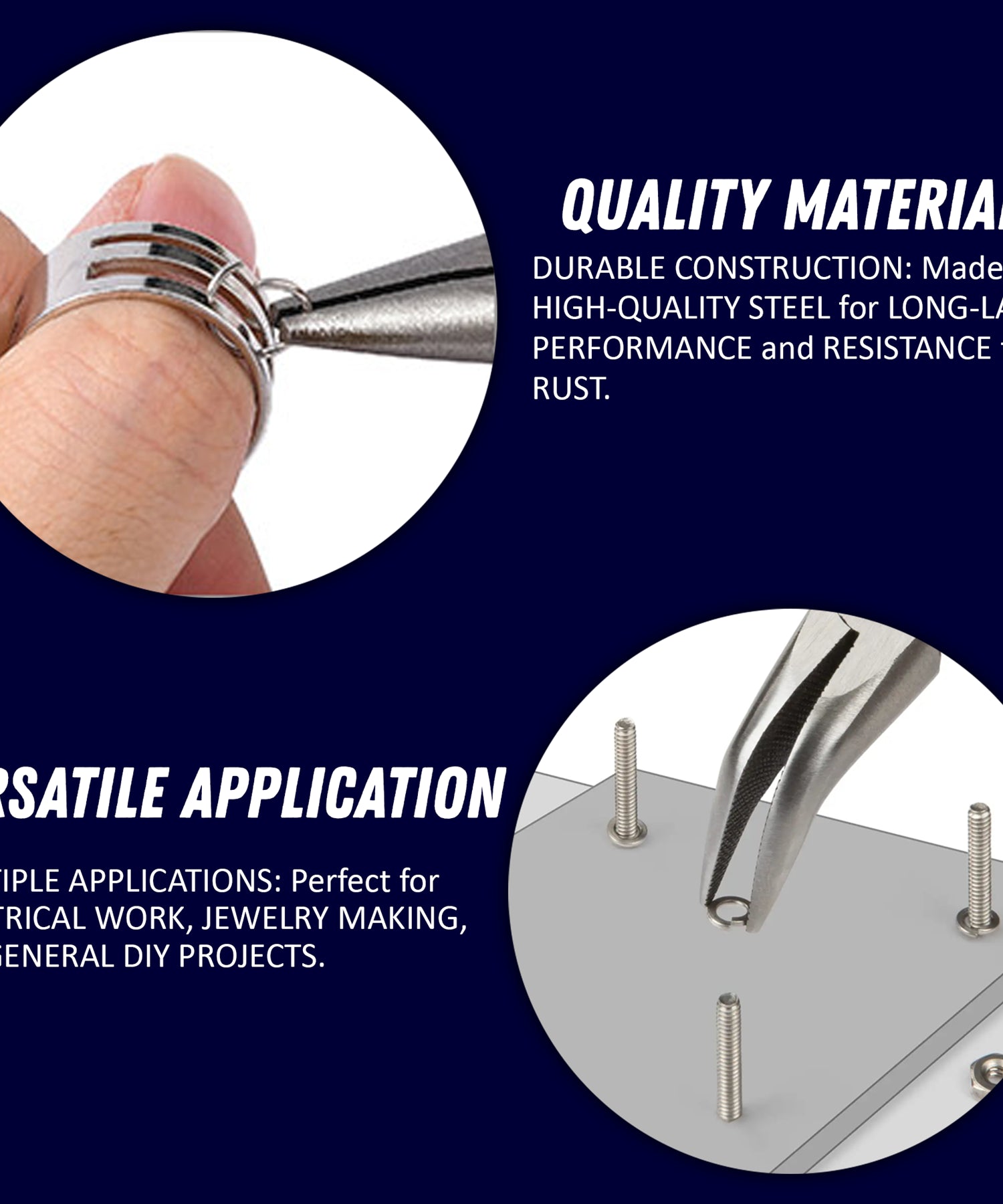 6PCS Mini Pliers Set Combination Long Nose Bent Nose Side End Cutting Tools By Dapetz