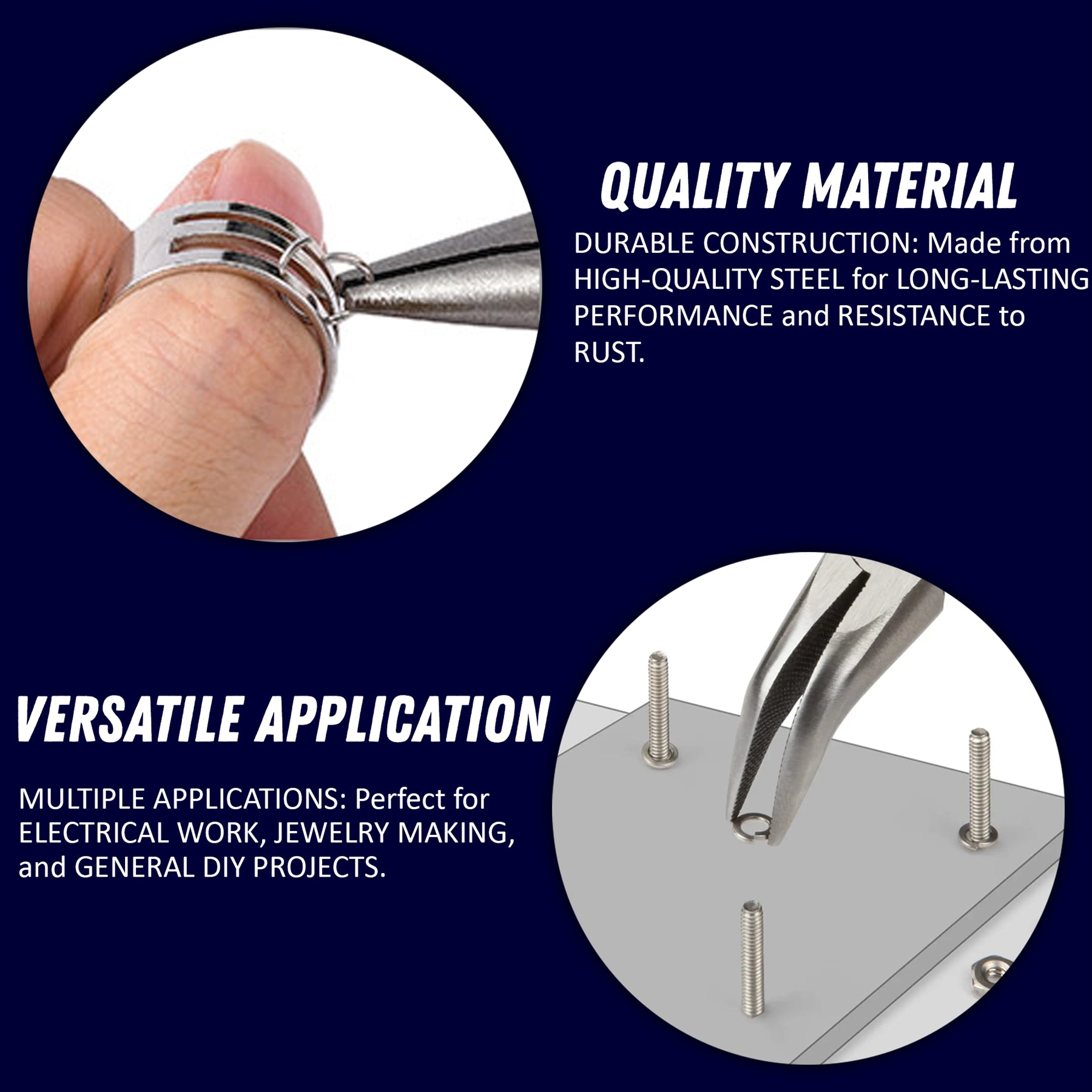 6PCS Mini Pliers Set Combination Long Nose Bent Nose Side End Cutting Tools By Dapetz