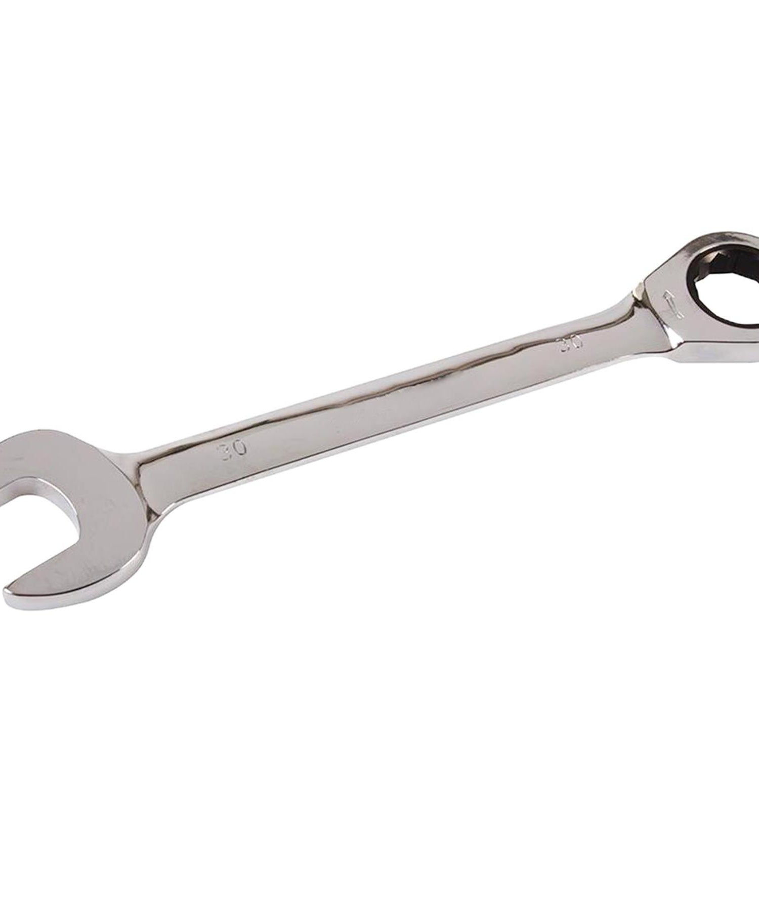 Fixed Head Ratchet Metric Spanner Open End Ring Combination - 30mm - Dapetz
