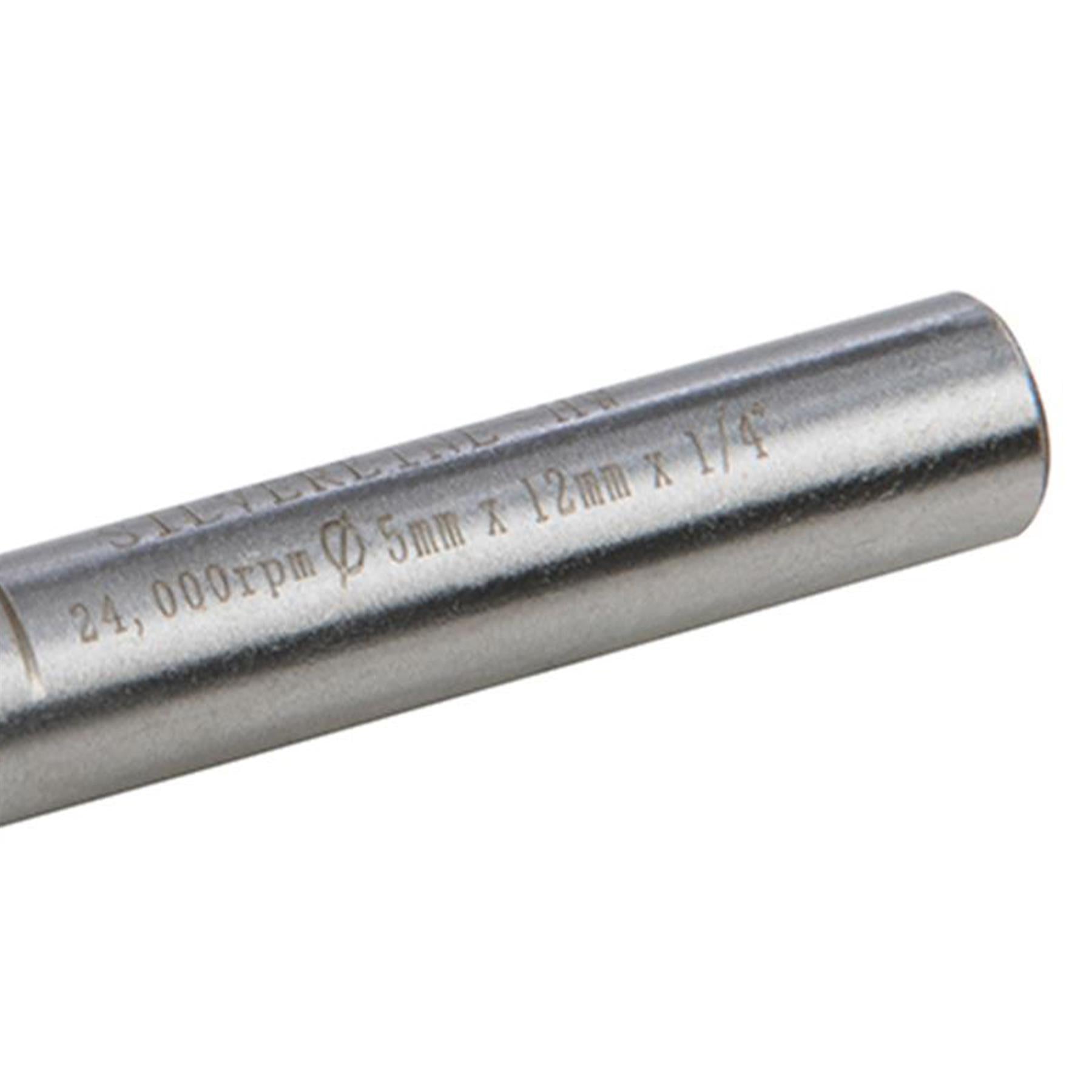 Straight 2 Flute Router Bit Cutter 1/4" Shank Carbide TCT Groove Metric 5 x 12mm