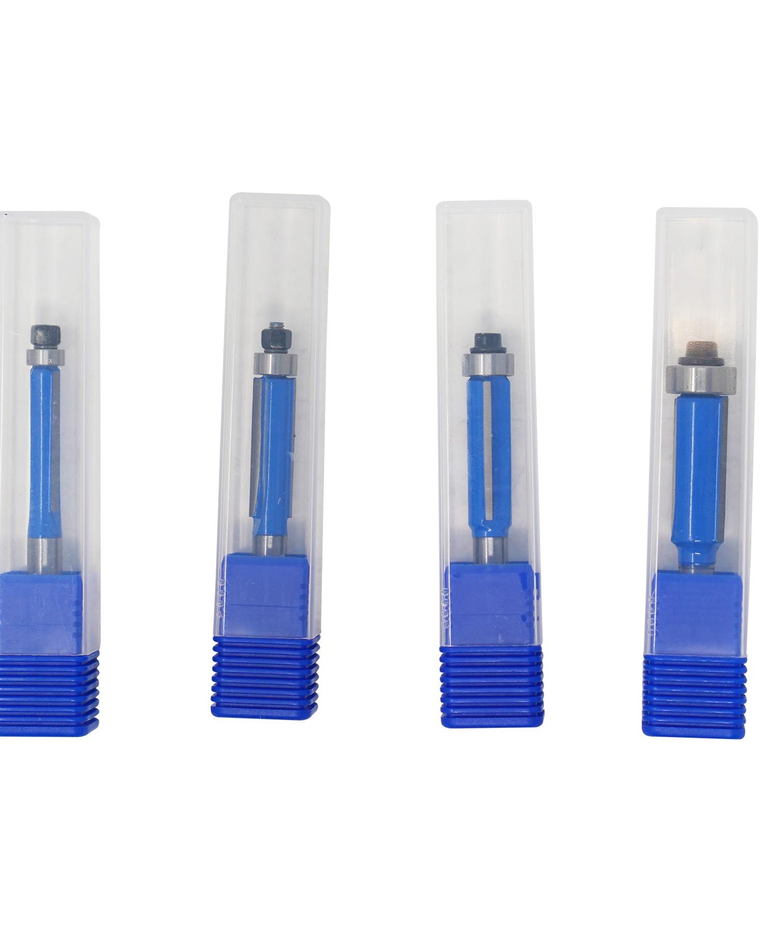 4Pc Flush Trim Router Bit Set Bottom Bearing Pattern Milling Cutter 1/4" Shank