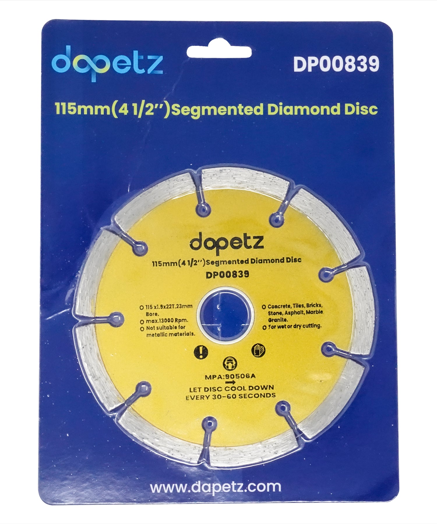 3x 115mm 4.5" Diamond Angle Grinder Grinding Stone Brick Concrete Cutting Disc 3