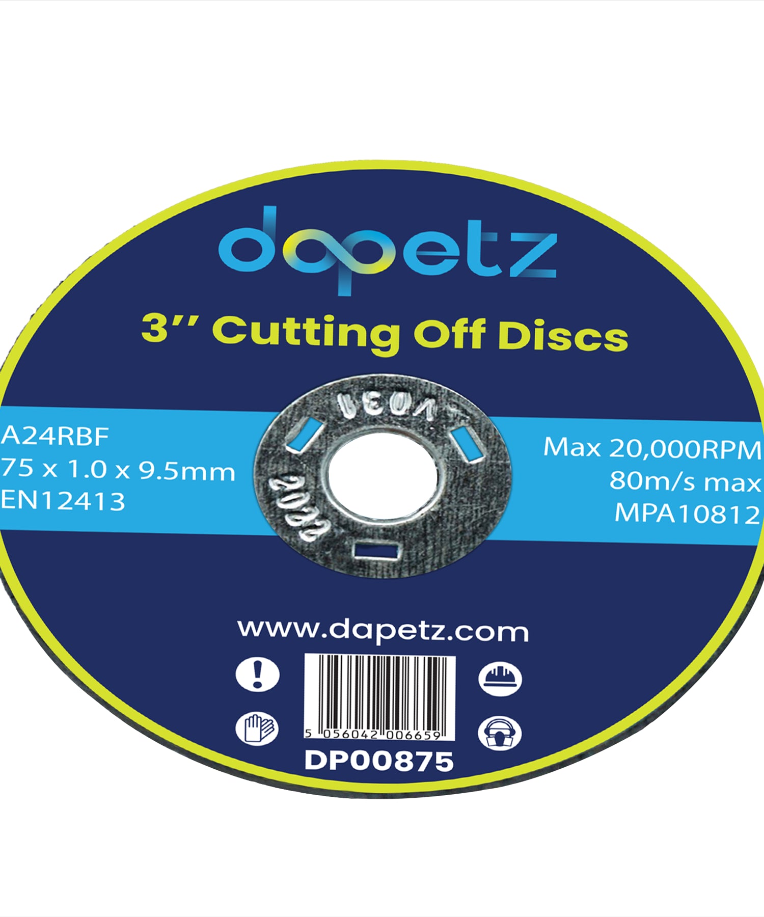 (Pack of 10) Metal Cutting Discs 75mm Angle Grinder Disc Stainless Steel by Dapetz