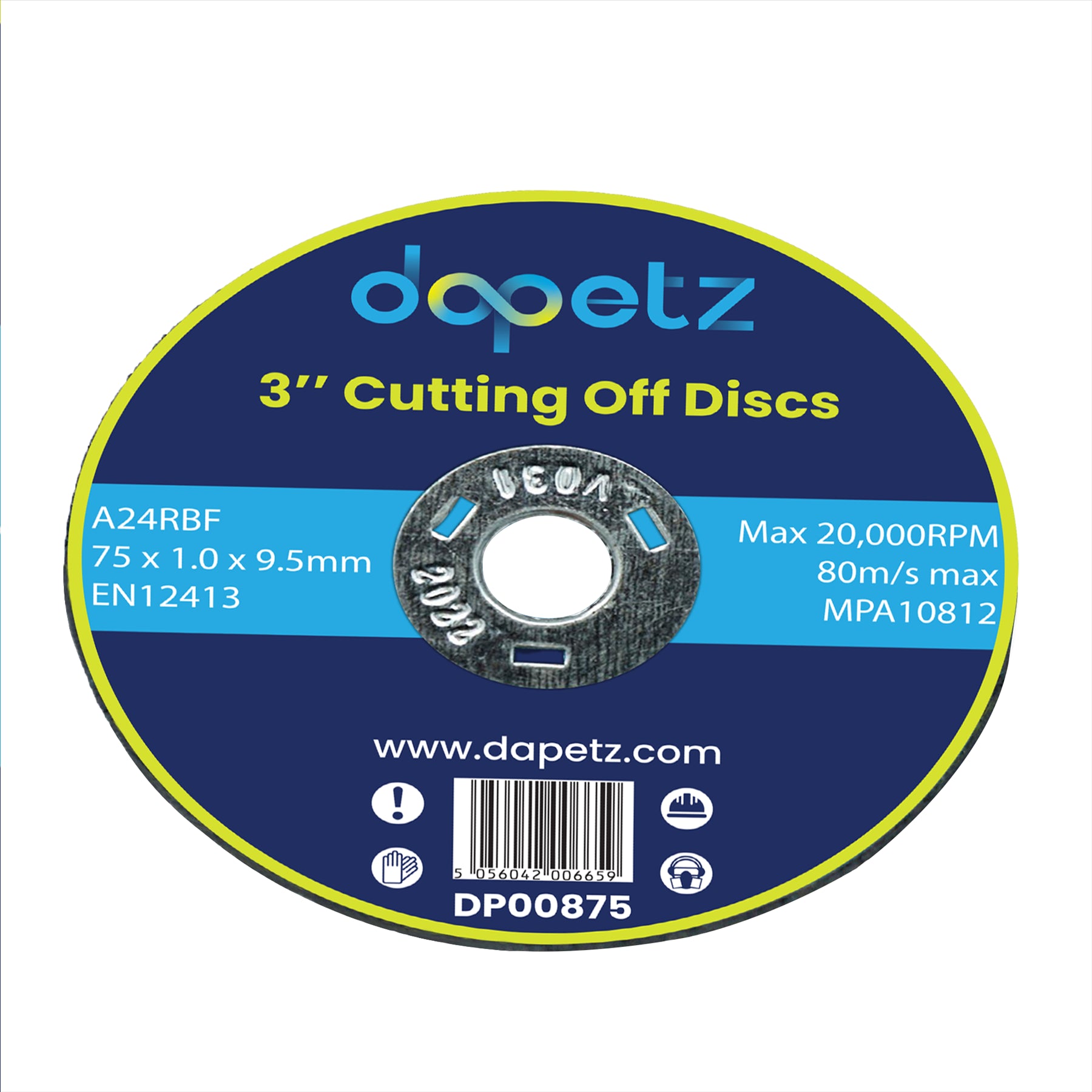 (Pack of 10) Metal Cutting Discs 75mm Angle Grinder Disc Stainless Steel by Dapetz