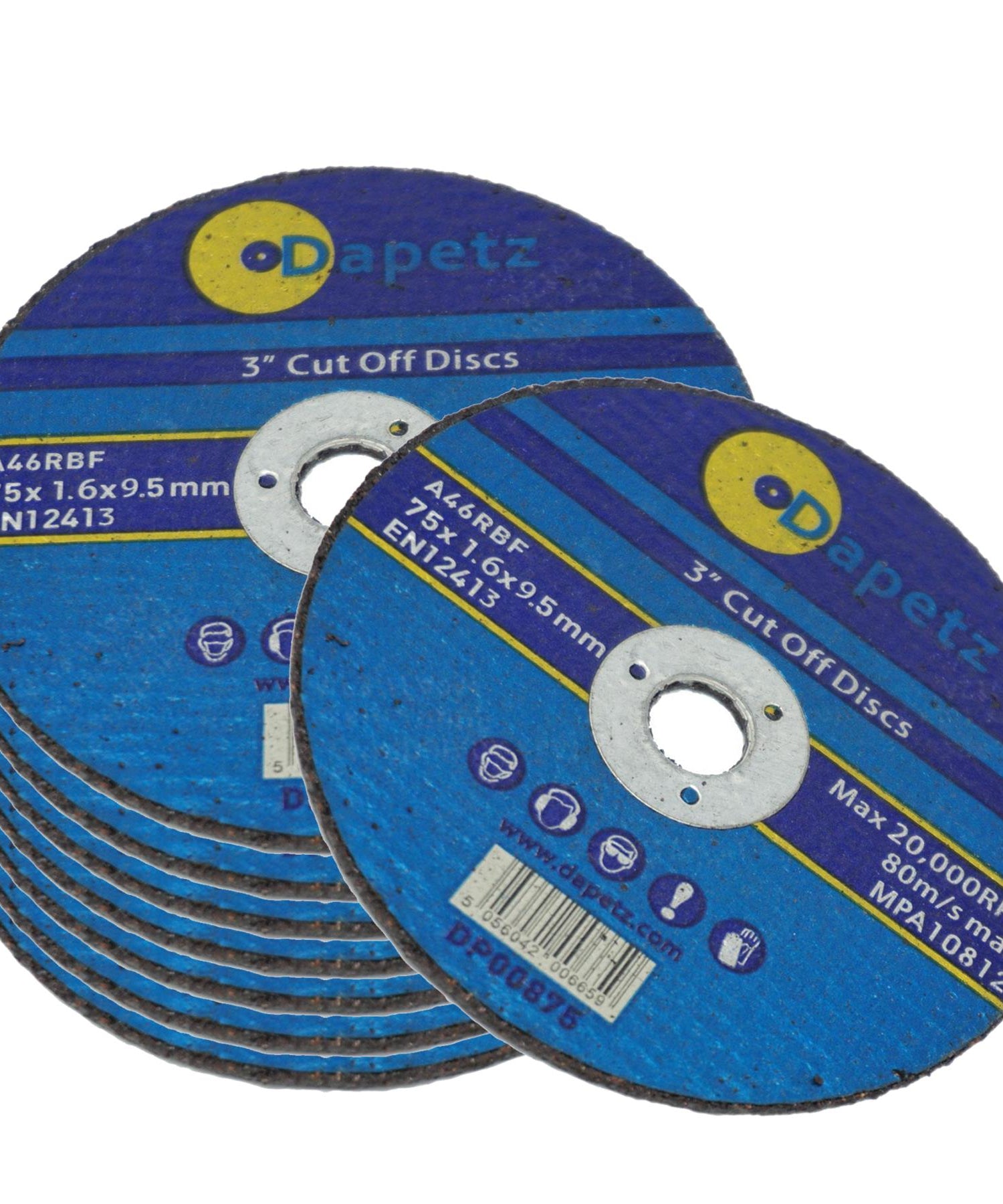 50 Pack 75mm X 1.6mm Metal Cutting Cut Off Discs 9.5mm Bore High Quality