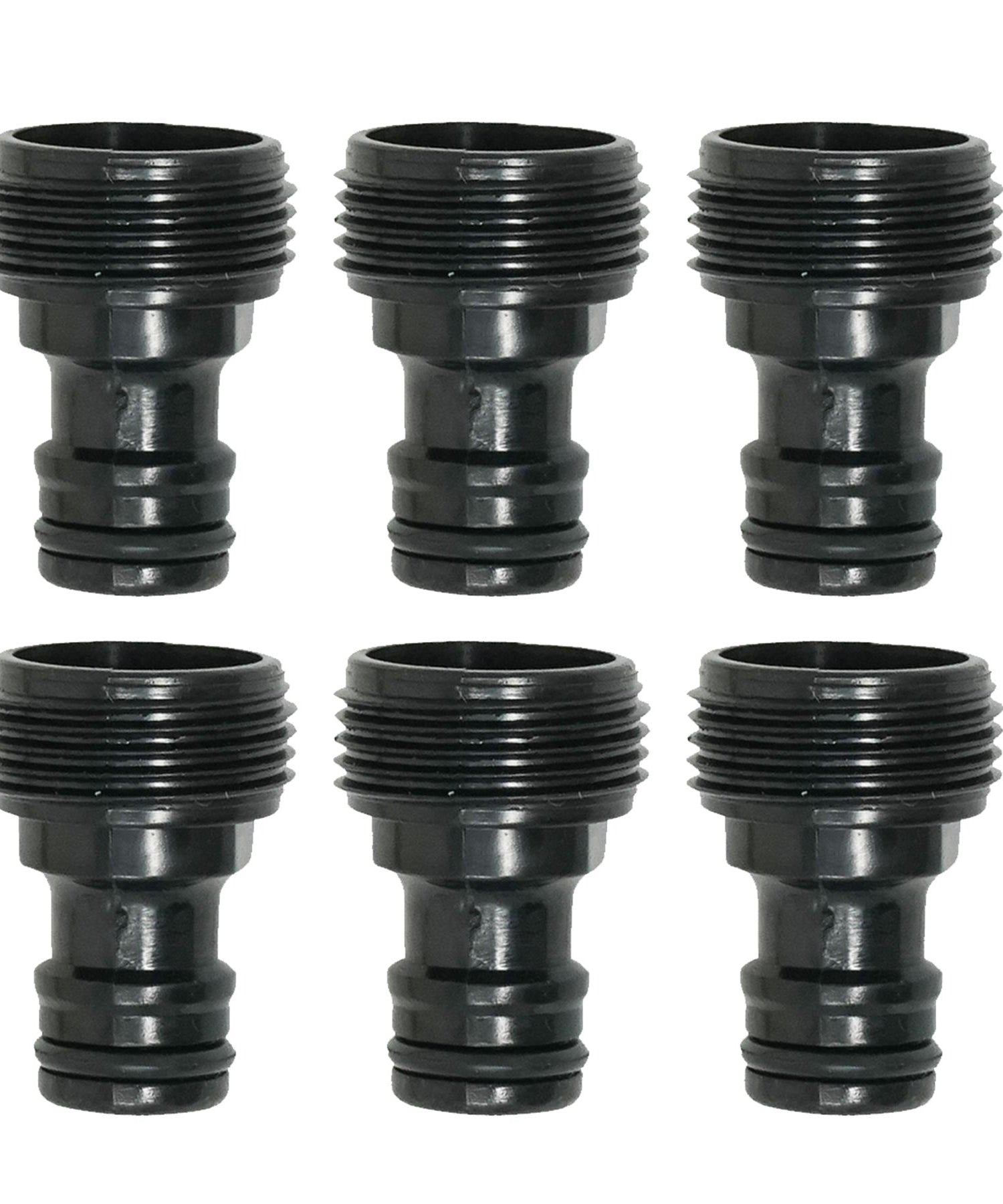 Tap Adaptor Male 3/4" Garden Water Tap Hose Pipe Connector Screw BSP Fitting 6 Pc By Dapetz