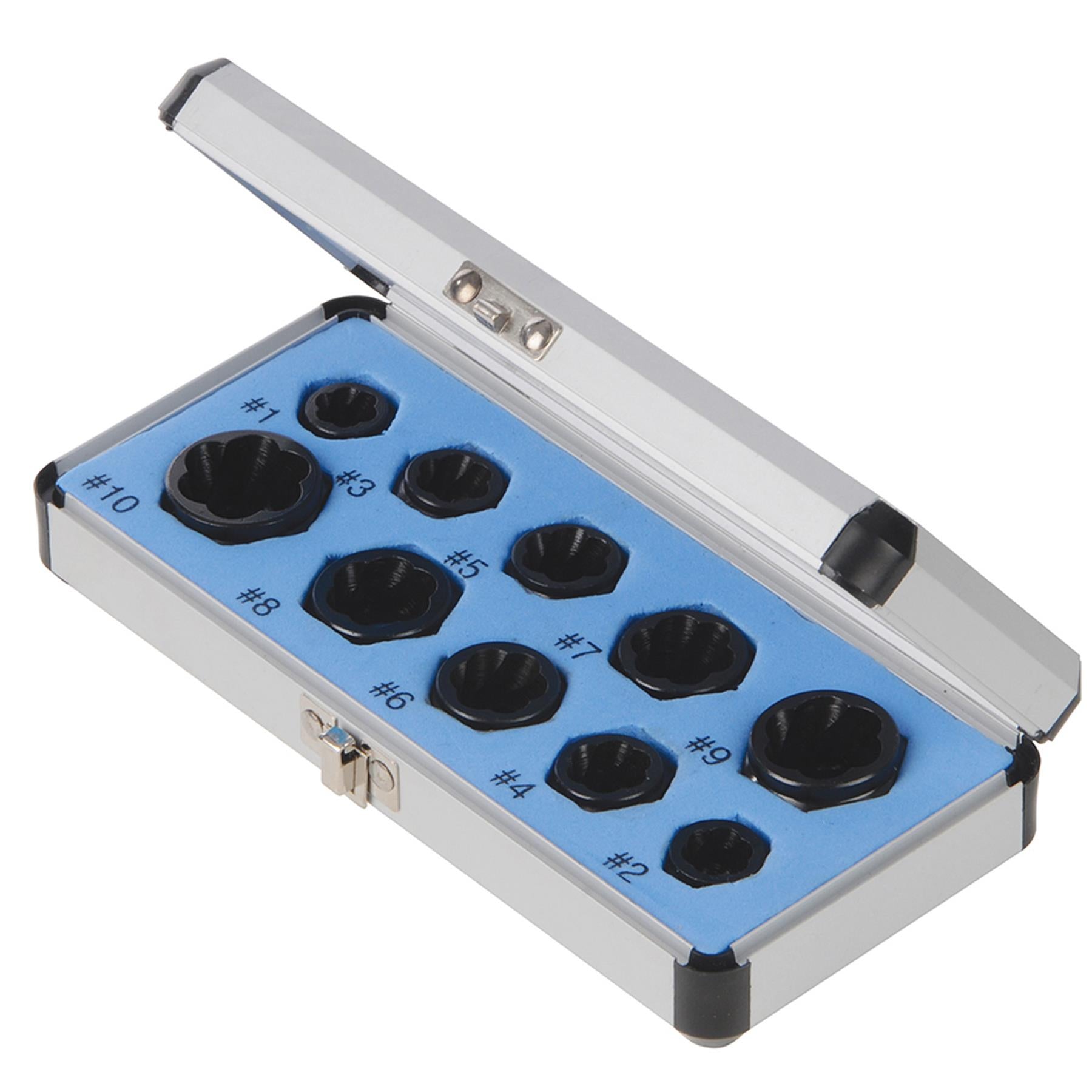 (Pack of 10) Damaged Nut Bolt Remover Set 9-19mm | Broken Bolt Removal Kit by Dapetz