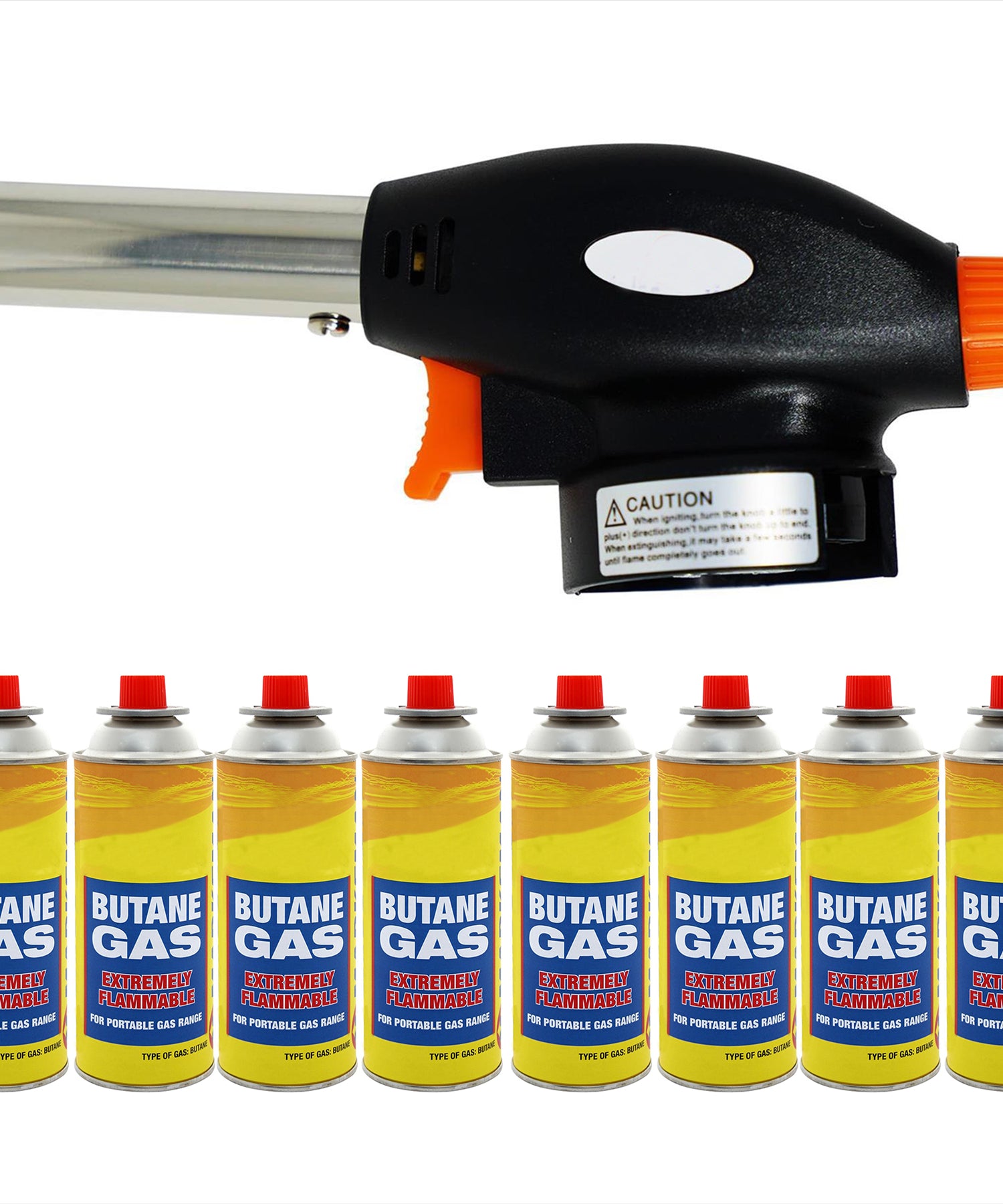 Blow Torch Butane Gas Auto Chef Creme Brulee Cooking Soldering Camping 8 Gas Can