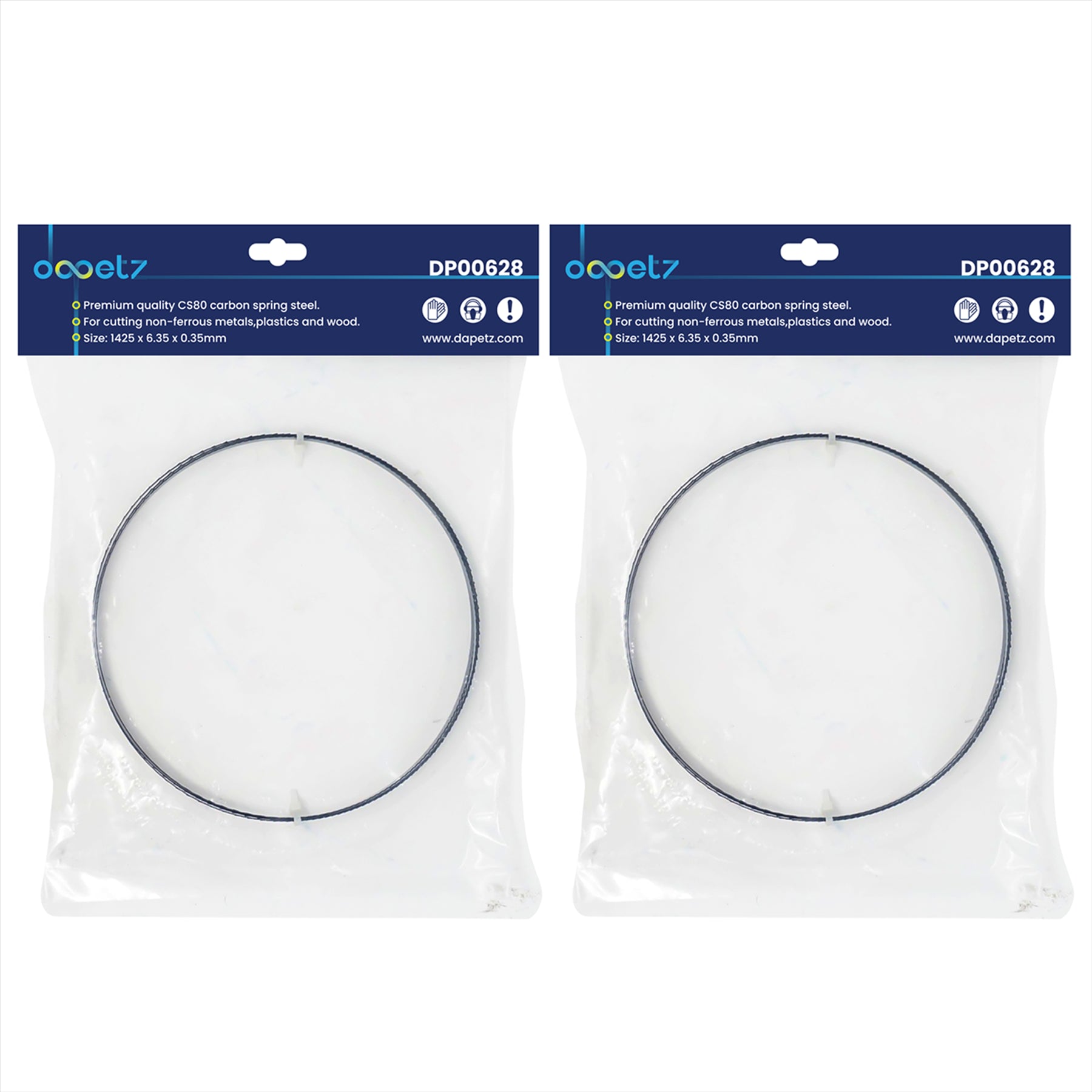 Pack of 2 (56") Bandsaw Blades 10 Tpi For Cutting Metal 1425mm By Dapetz