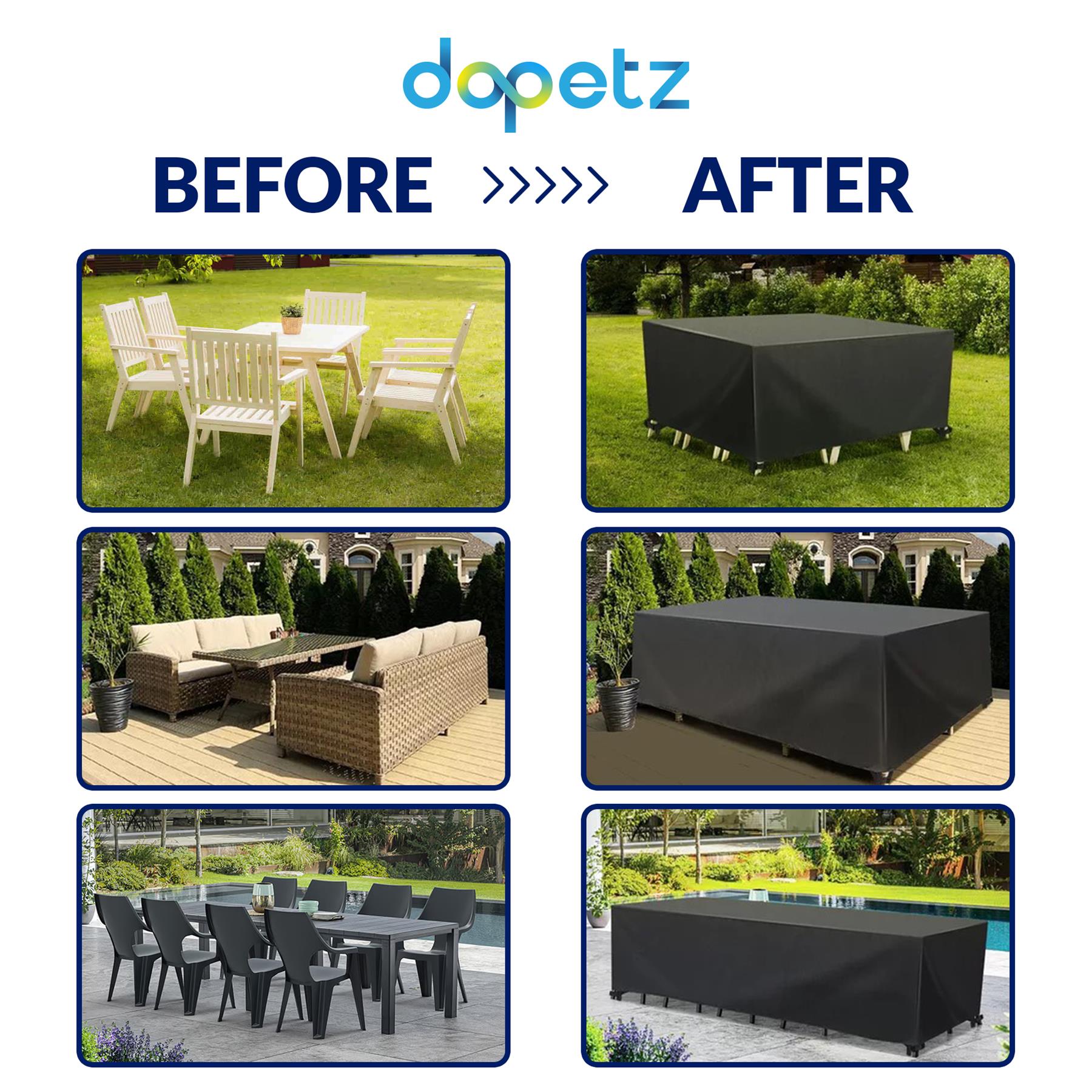 Waterproof Patio Heavy Duty Rectangle 420D Polyester Table By Dapetz