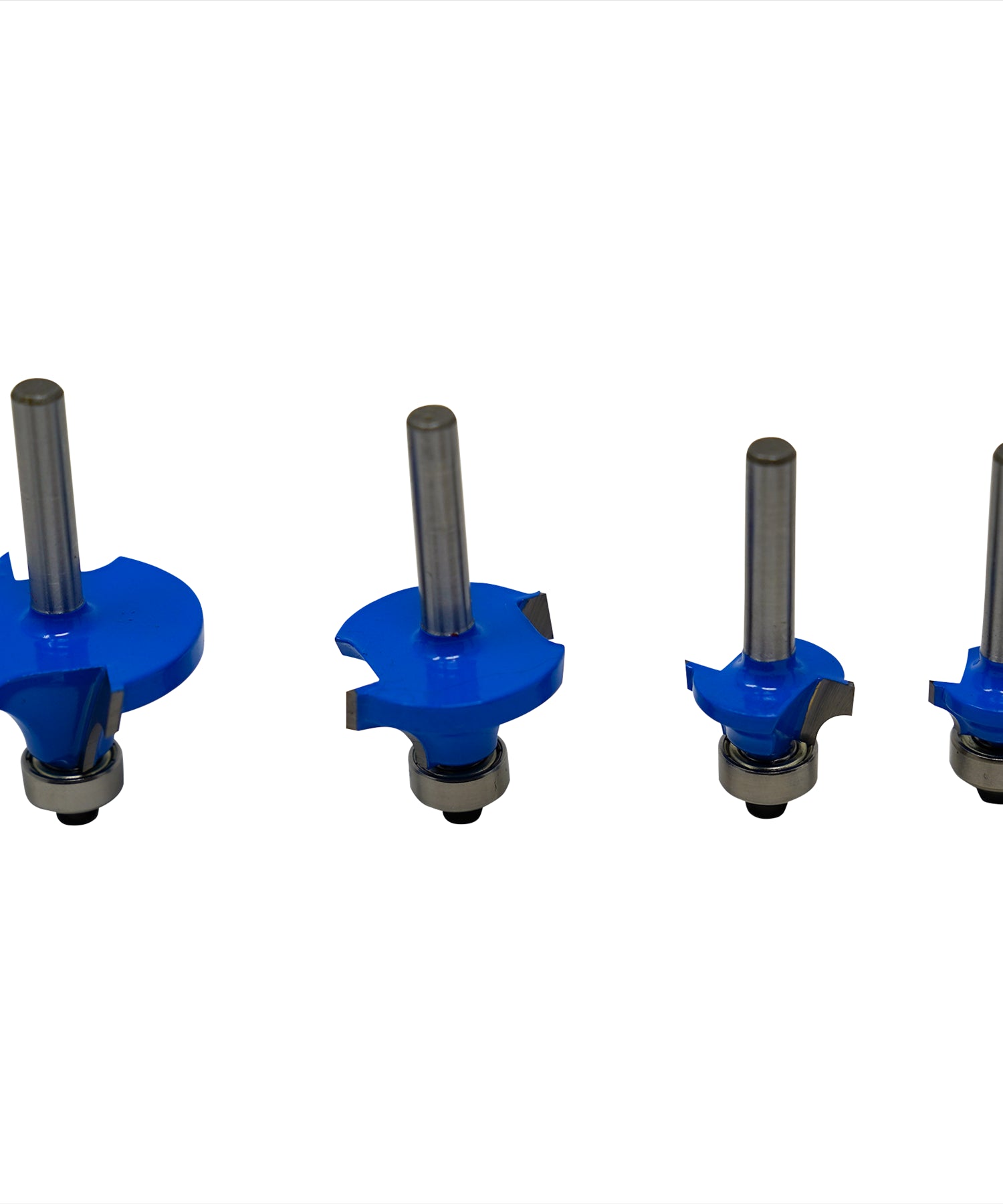 1/4" Shank Round Over Router Bit Set – 4Pc Woodworking Cutter